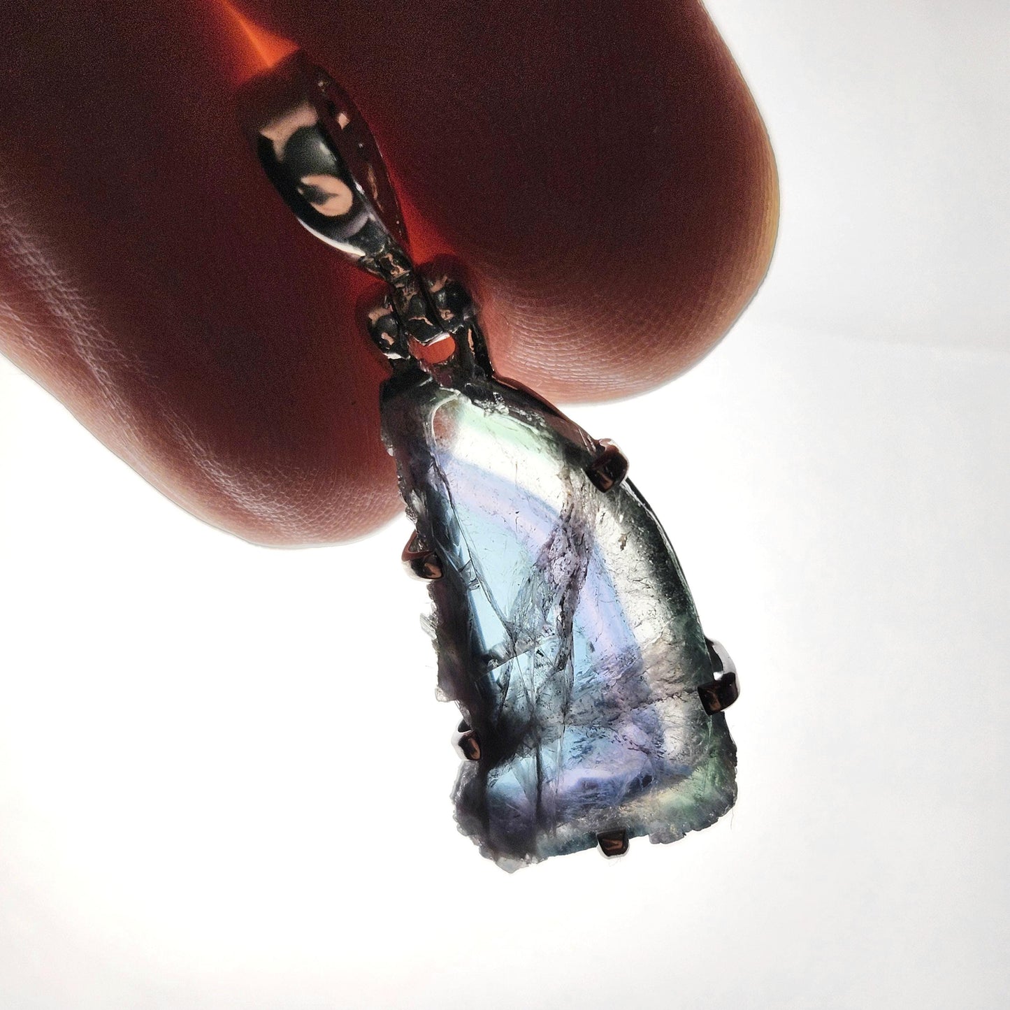 Blue Watermelon Tourmaline Pendant