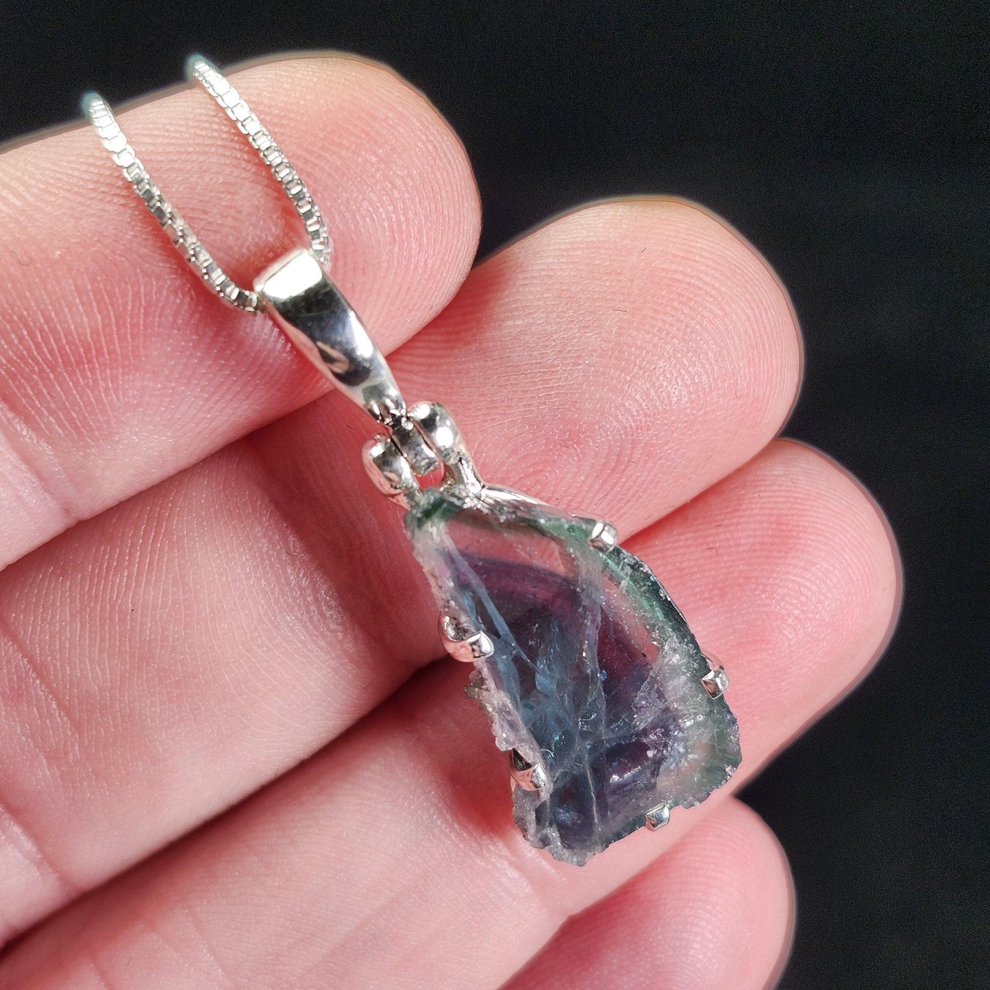 Blue Watermelon Tourmaline Pendant