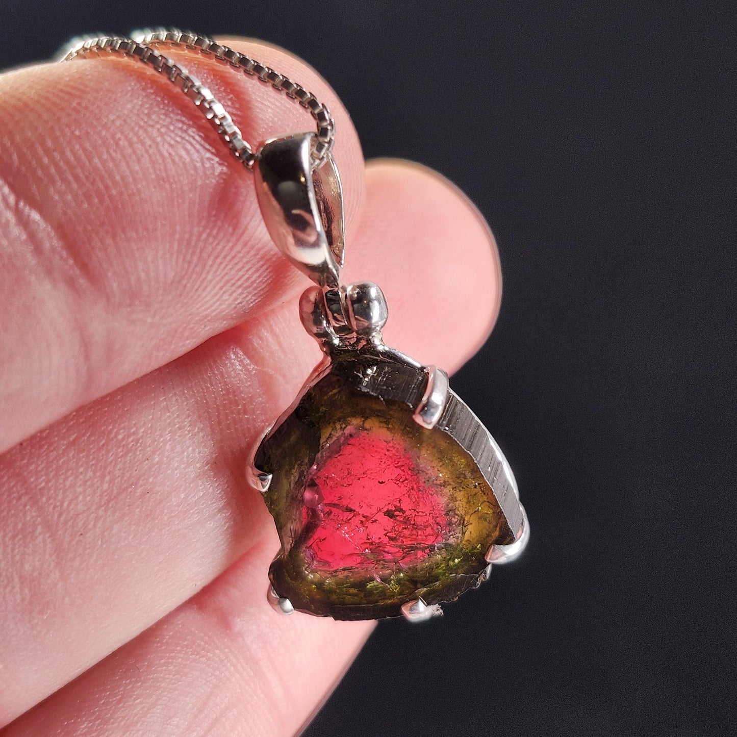 Watermelon Tourmaline Pendant