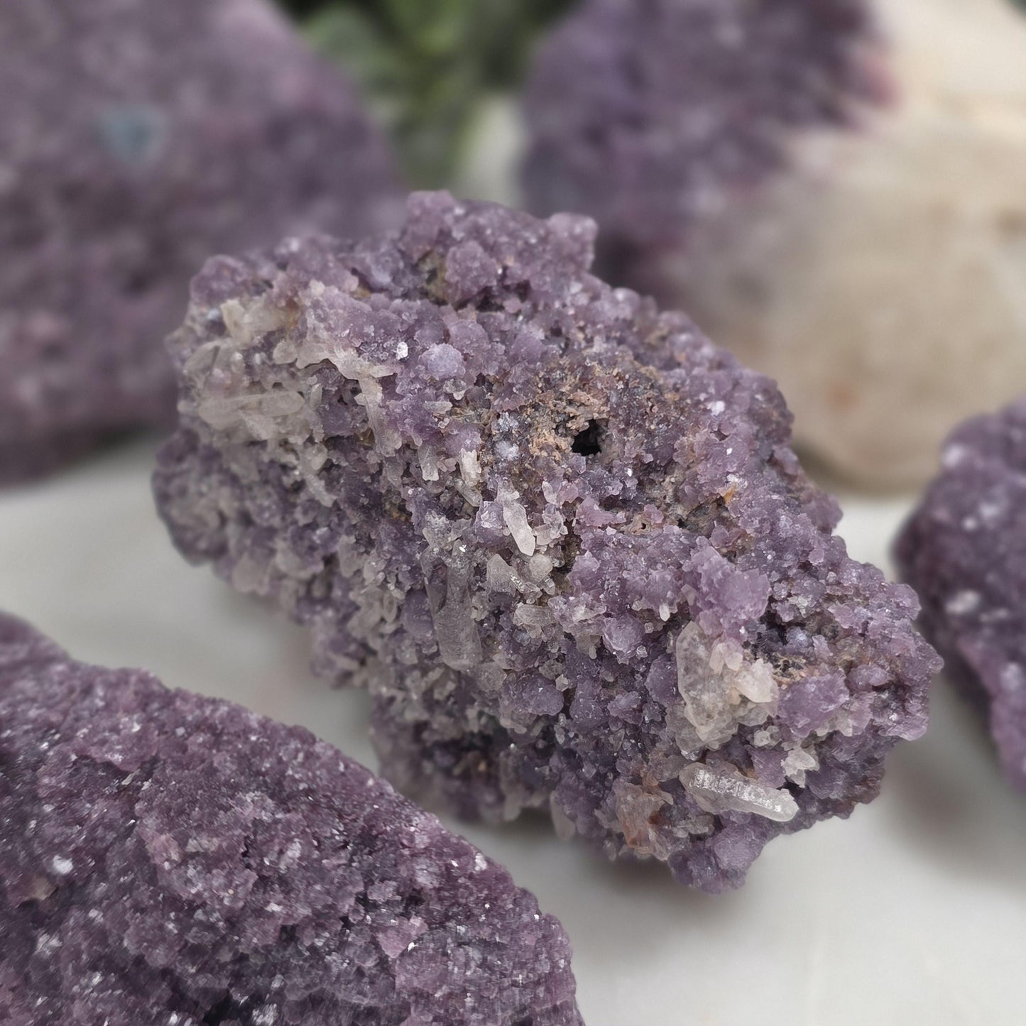 Raw Gem Lepidolite Cluster