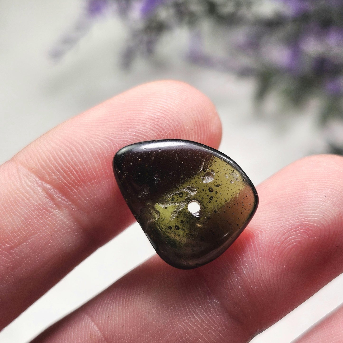 Authentic Moldavite Bead