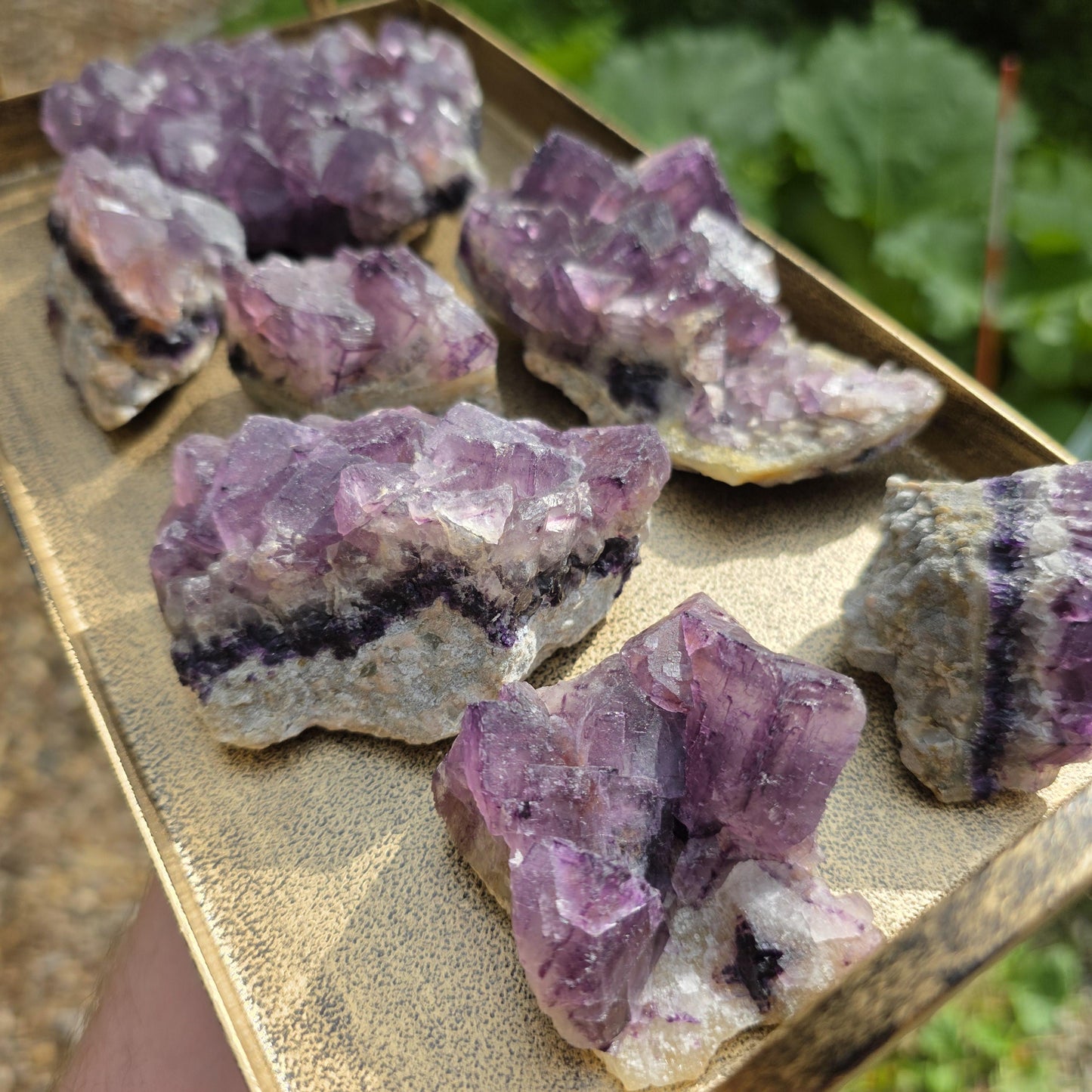 Purple Cubic Fluorite Crystal