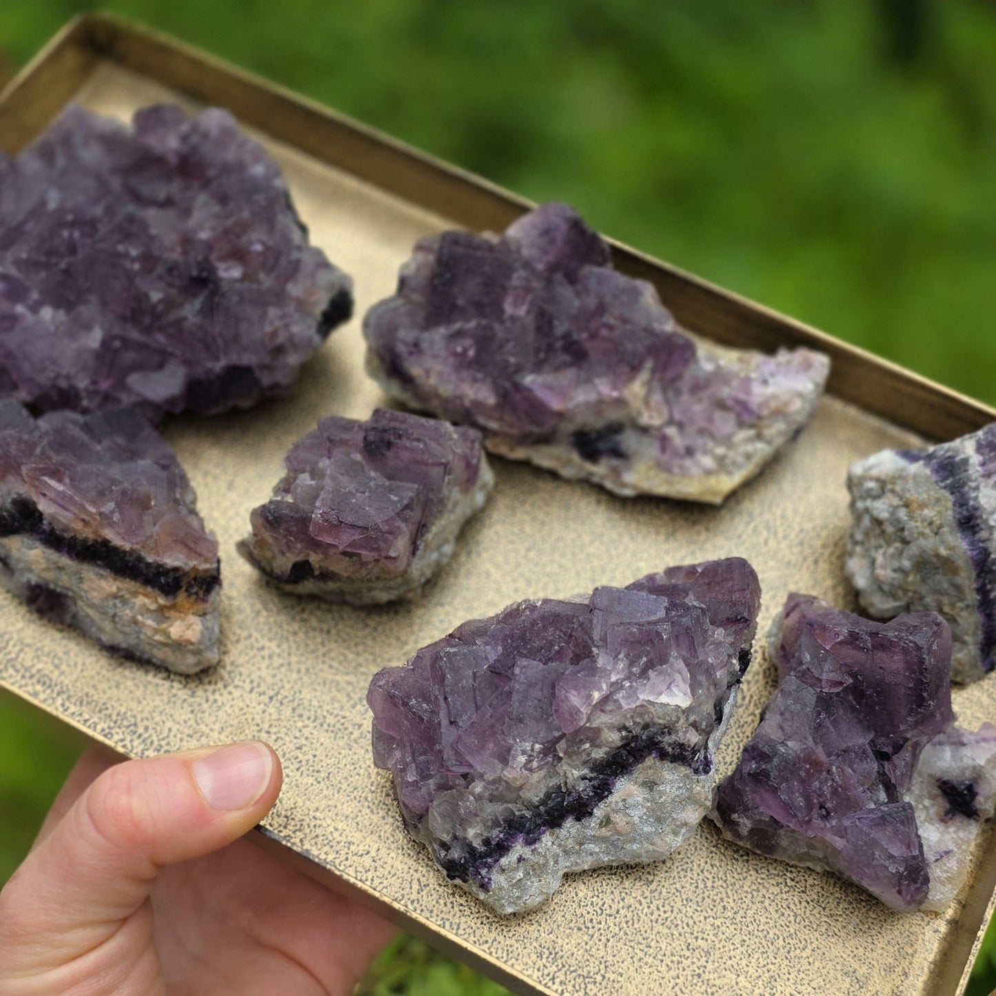 Purple Cubic Fluorite Crystal