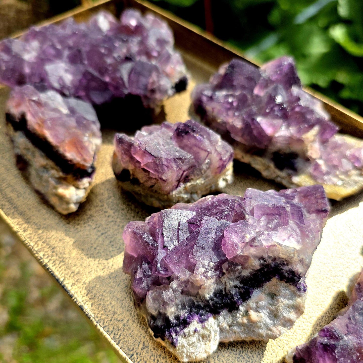 Purple Cubic Fluorite Crystal