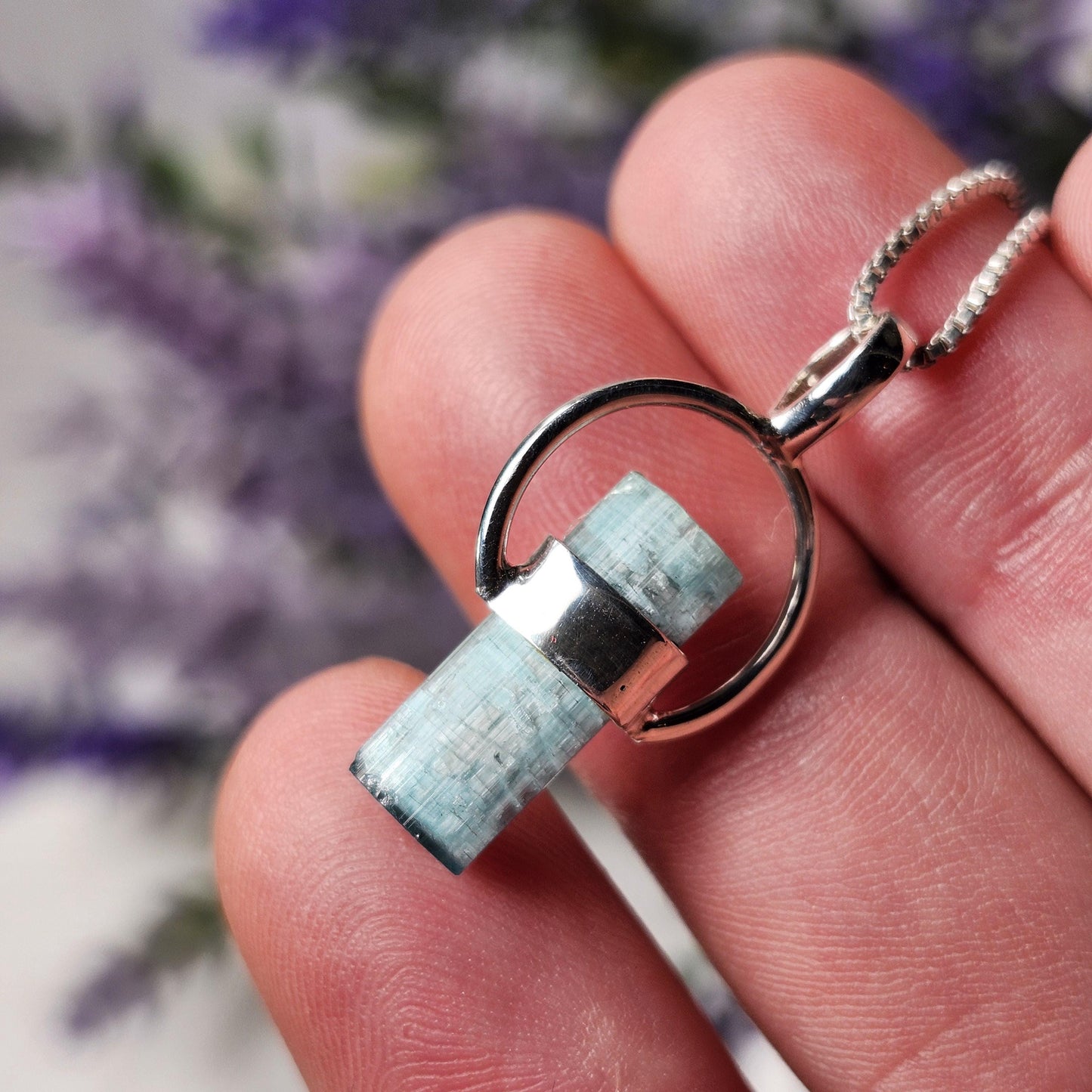 Blue Tourmaline Pendant