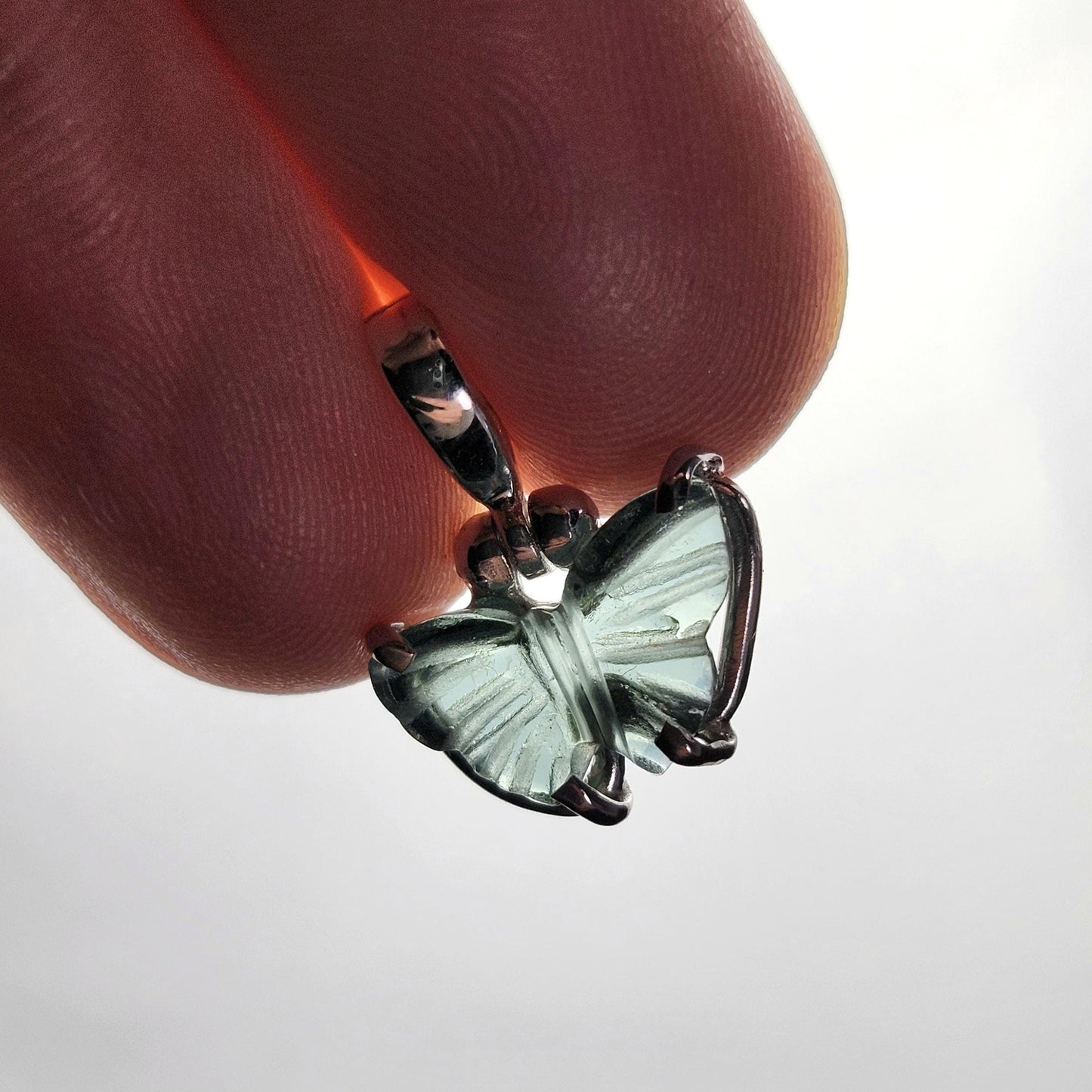 Blue Tourmaline Butterfly Pendant