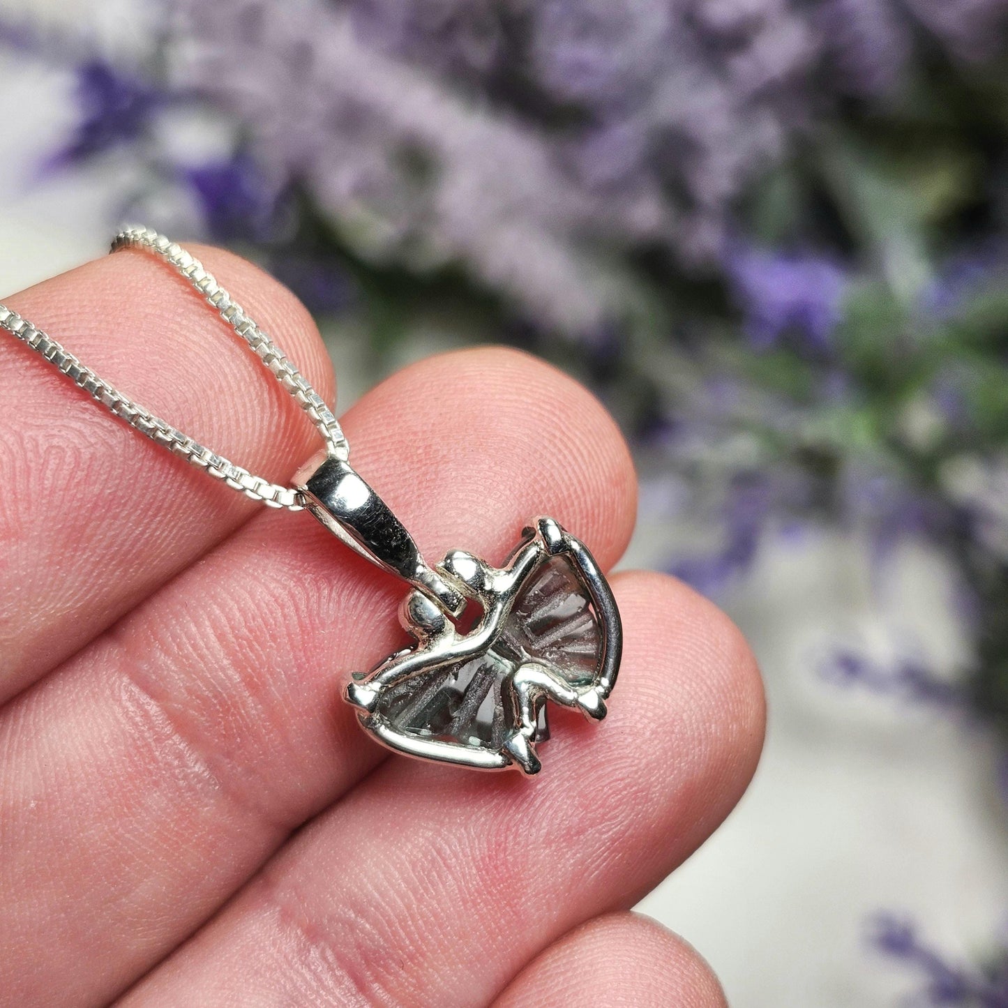 Blue Tourmaline Butterfly Pendant