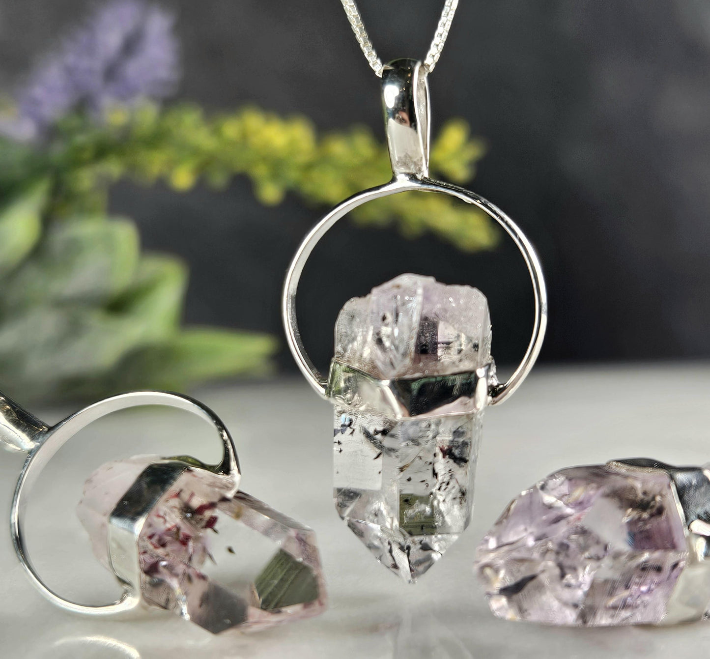 Brandberg Quartz Pendant