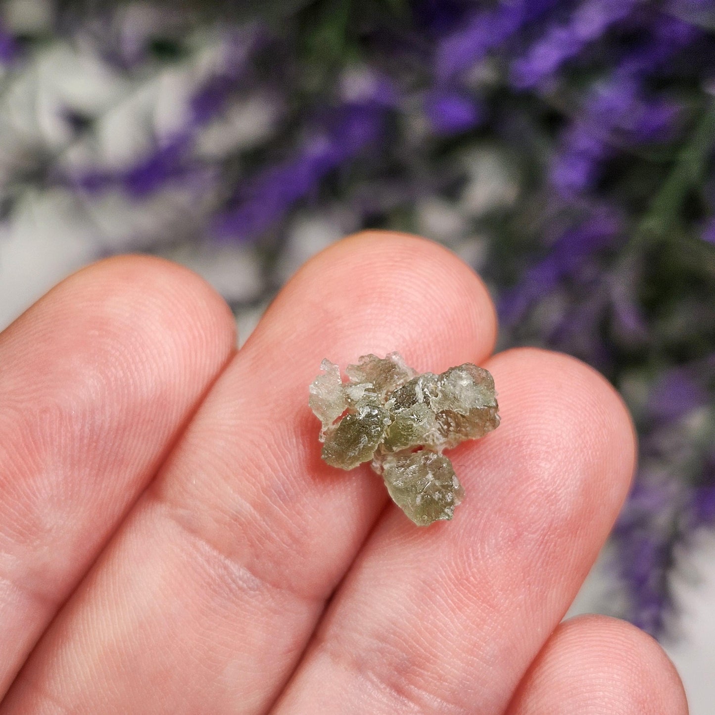 Angel Chime Moldavite with Natural HOLE .41g