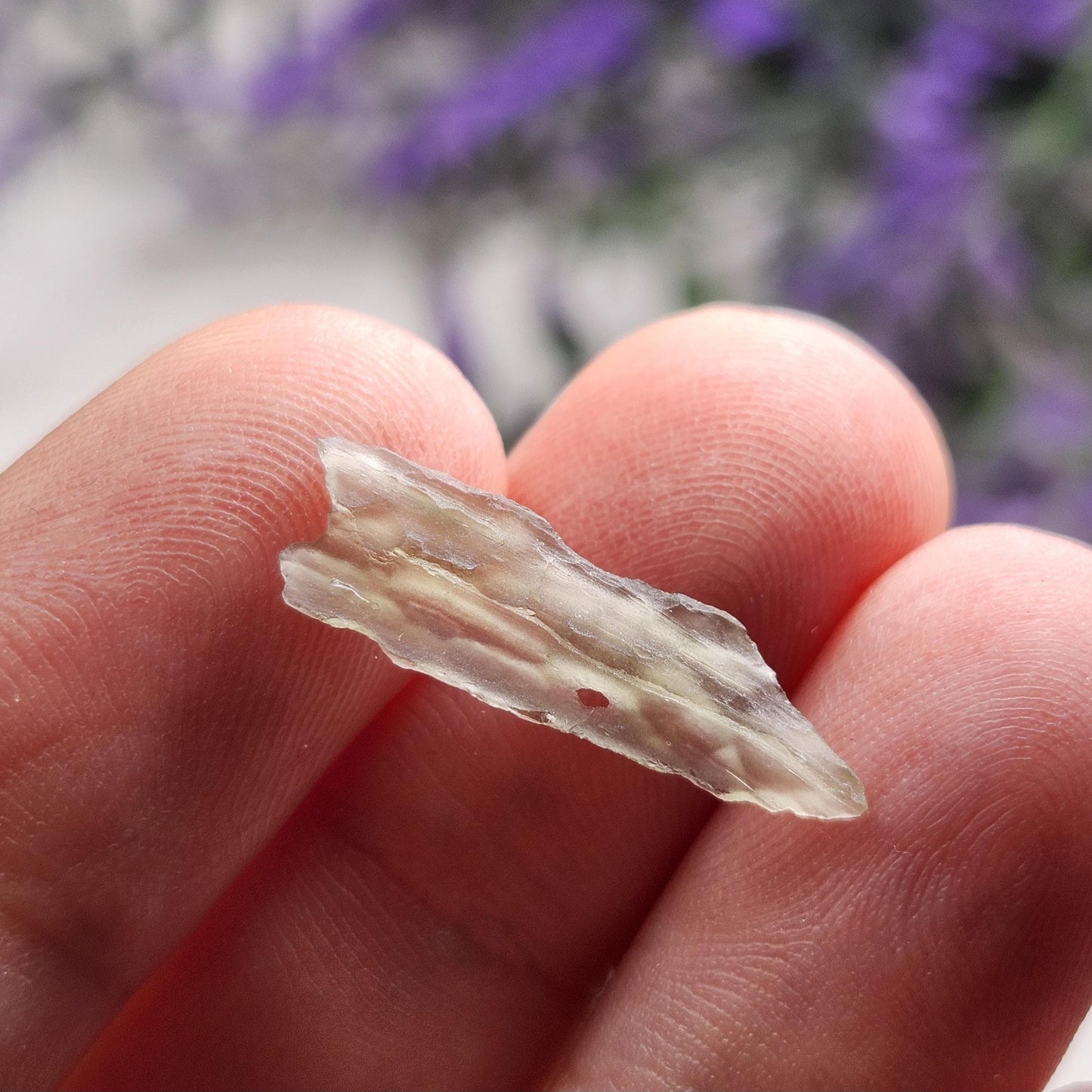 Angel Chime Moldavite with Natural HOLE