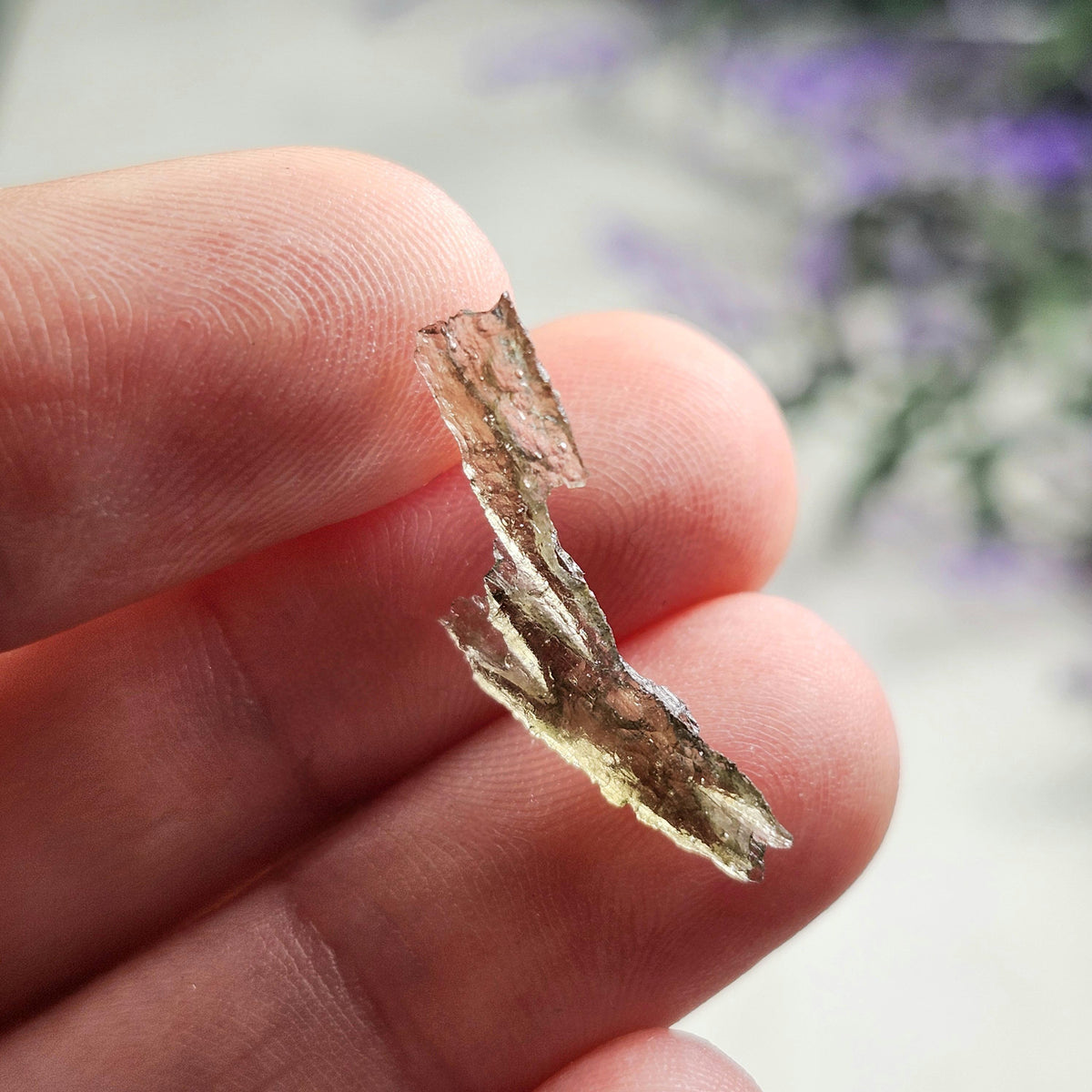 Moldavite Angel Chime, Genuine Moldavite Tektite Specimen