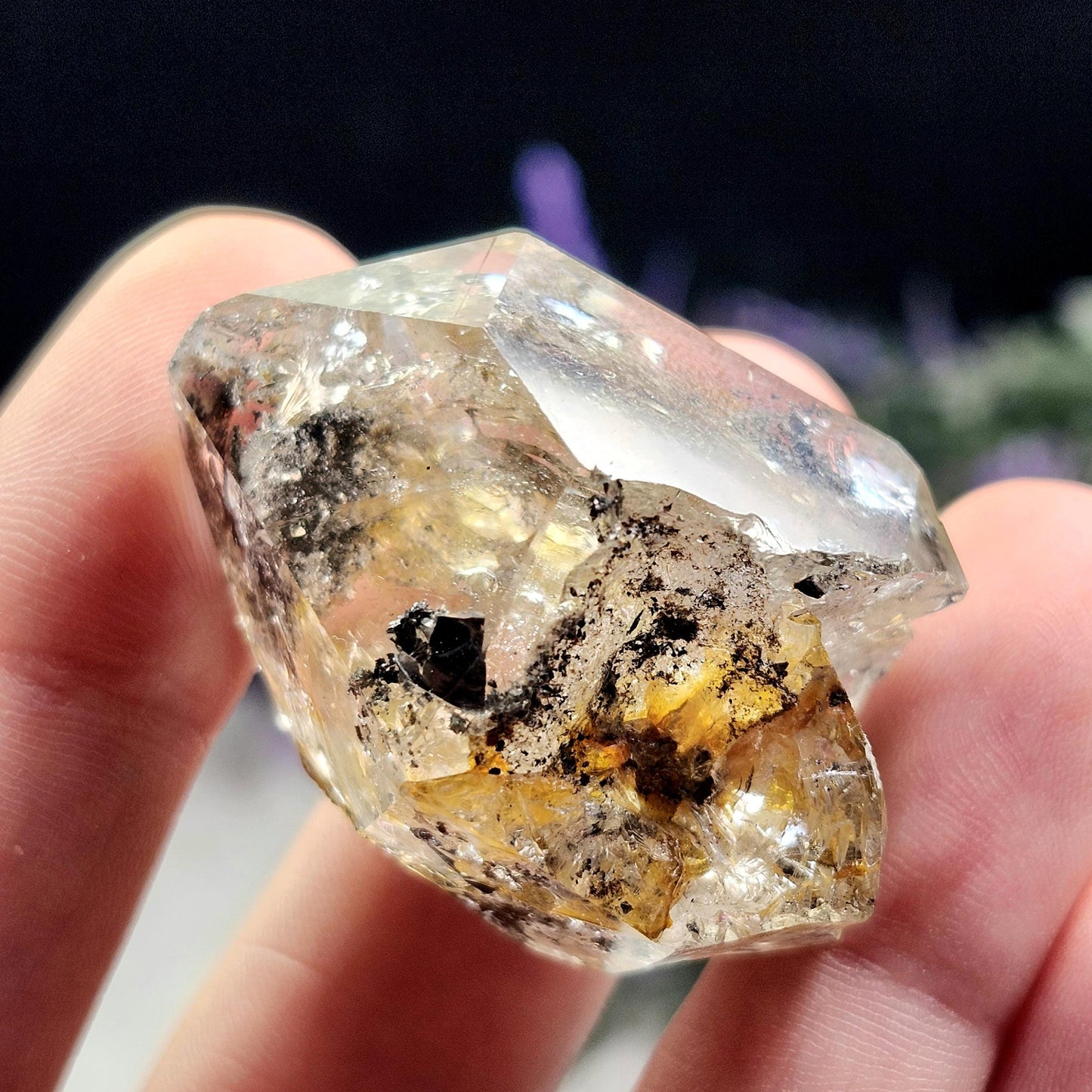 Golden Herkimer Diamond Crystal