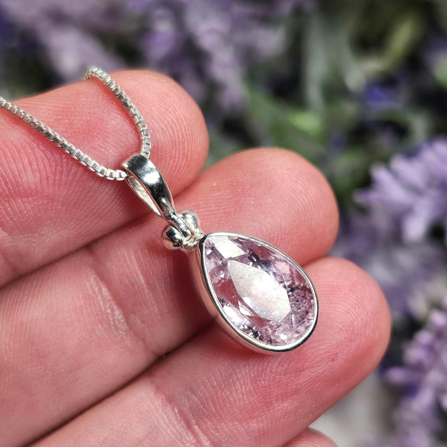Faceted Kunzite Pendant