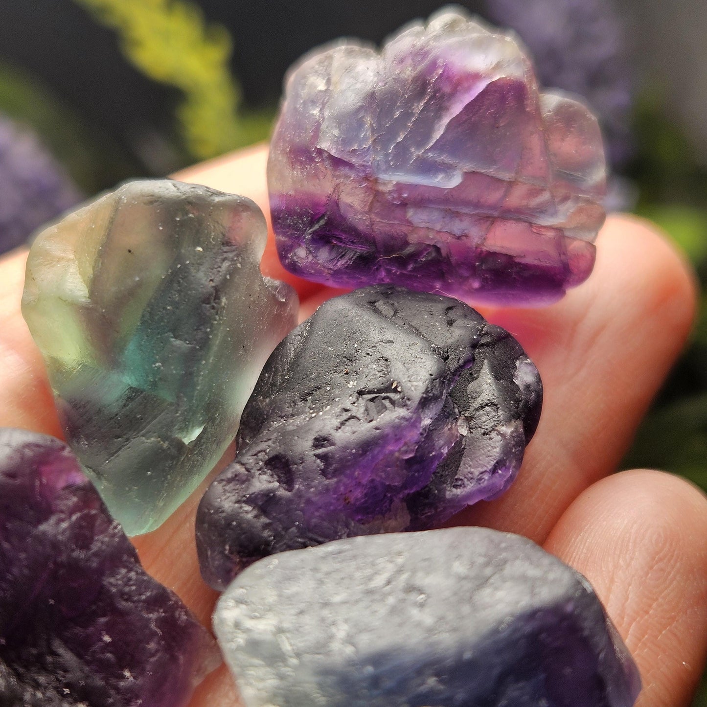 Raw Rainbow Fluorite Crystal