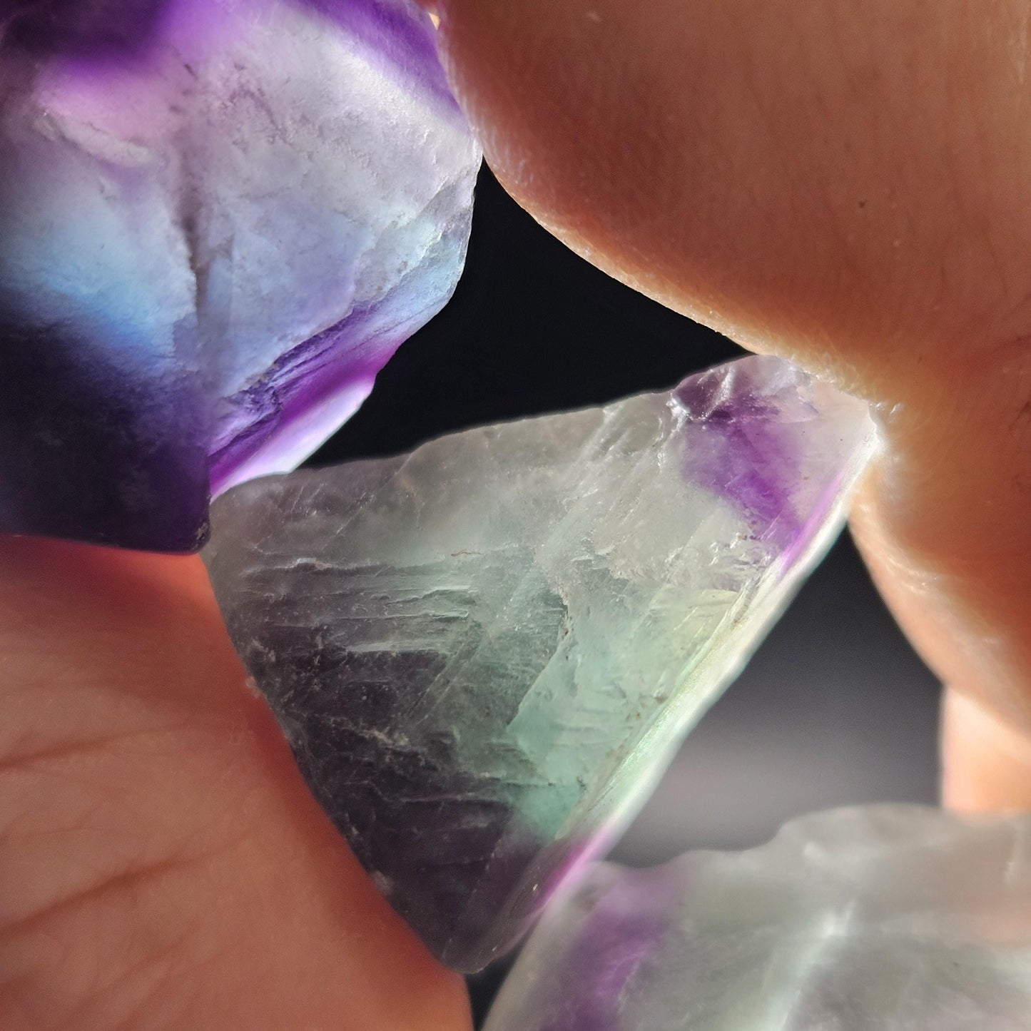 Raw Rainbow Fluorite Crystal