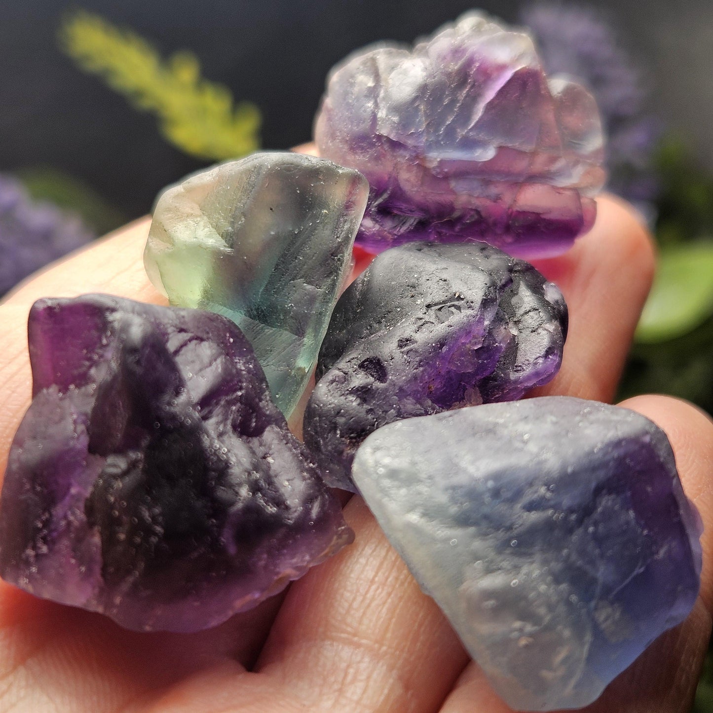 Raw Rainbow Fluorite Crystal
