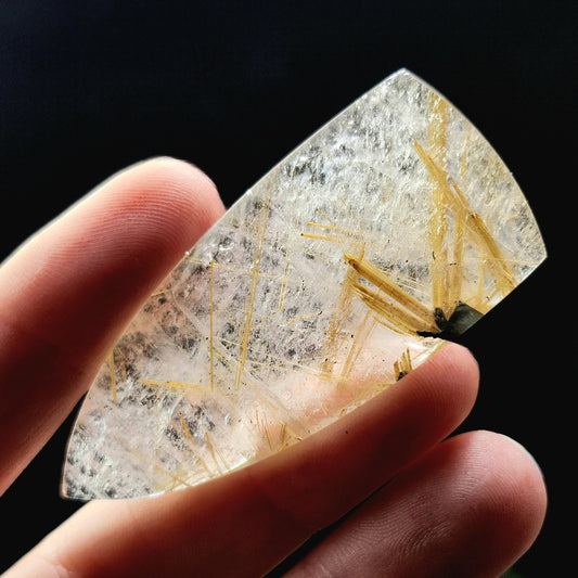 Polished Hematite Rutile Star Cabochon