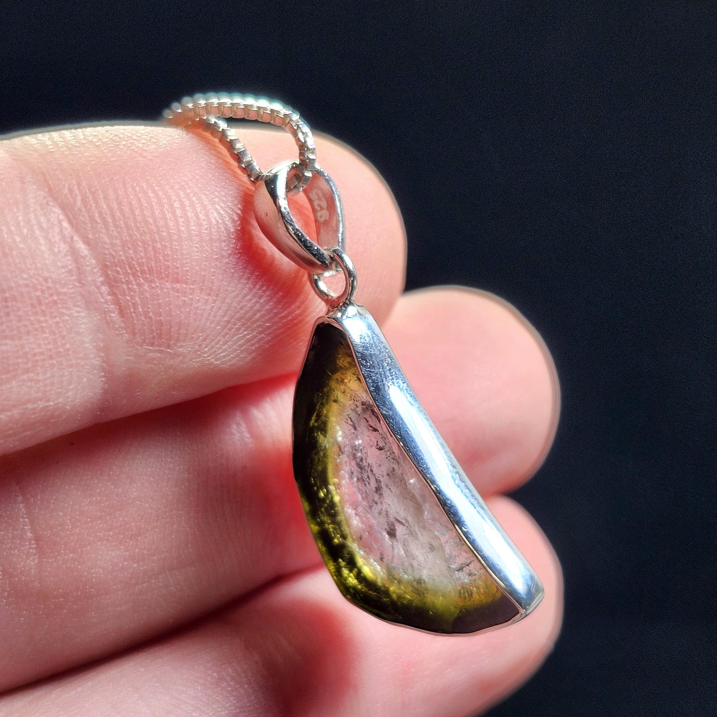 Green Watermelon Tourmaline Pendant