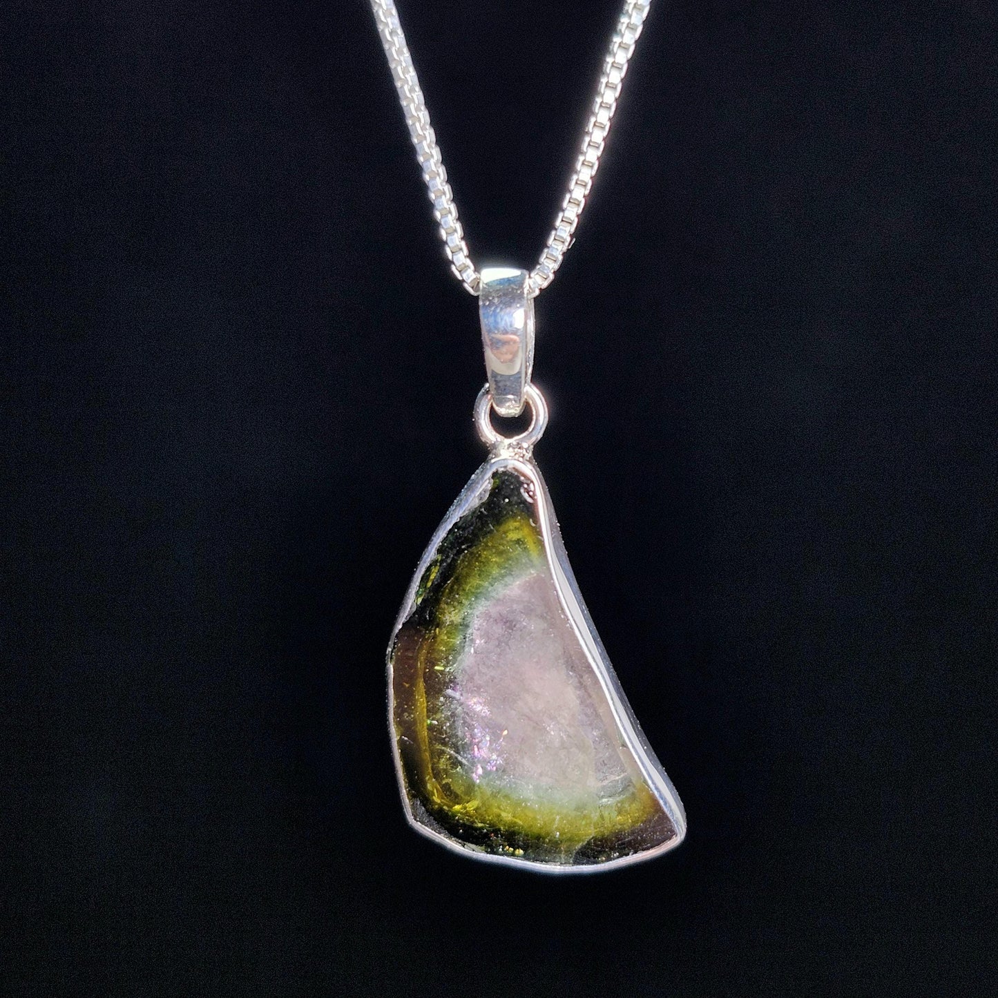 Green Watermelon Tourmaline Pendant