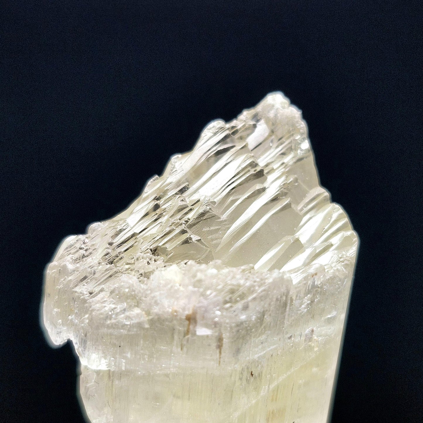 Etched Yellow Kunzite Crystal