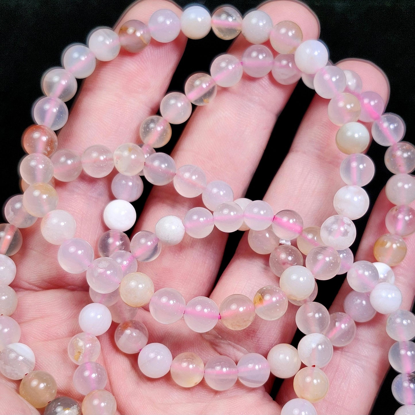Cherry Blossom Agate Bracelet