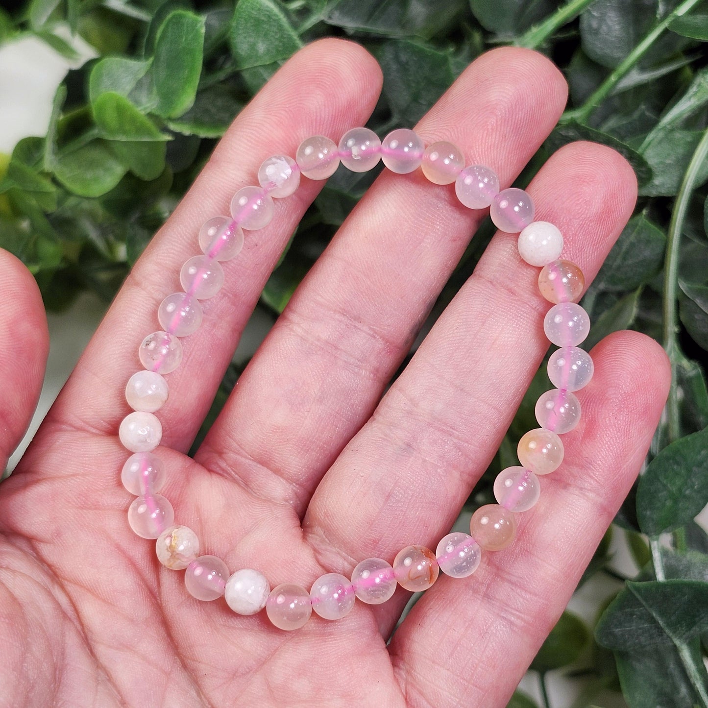 Cherry Blossom Agate Bracelet