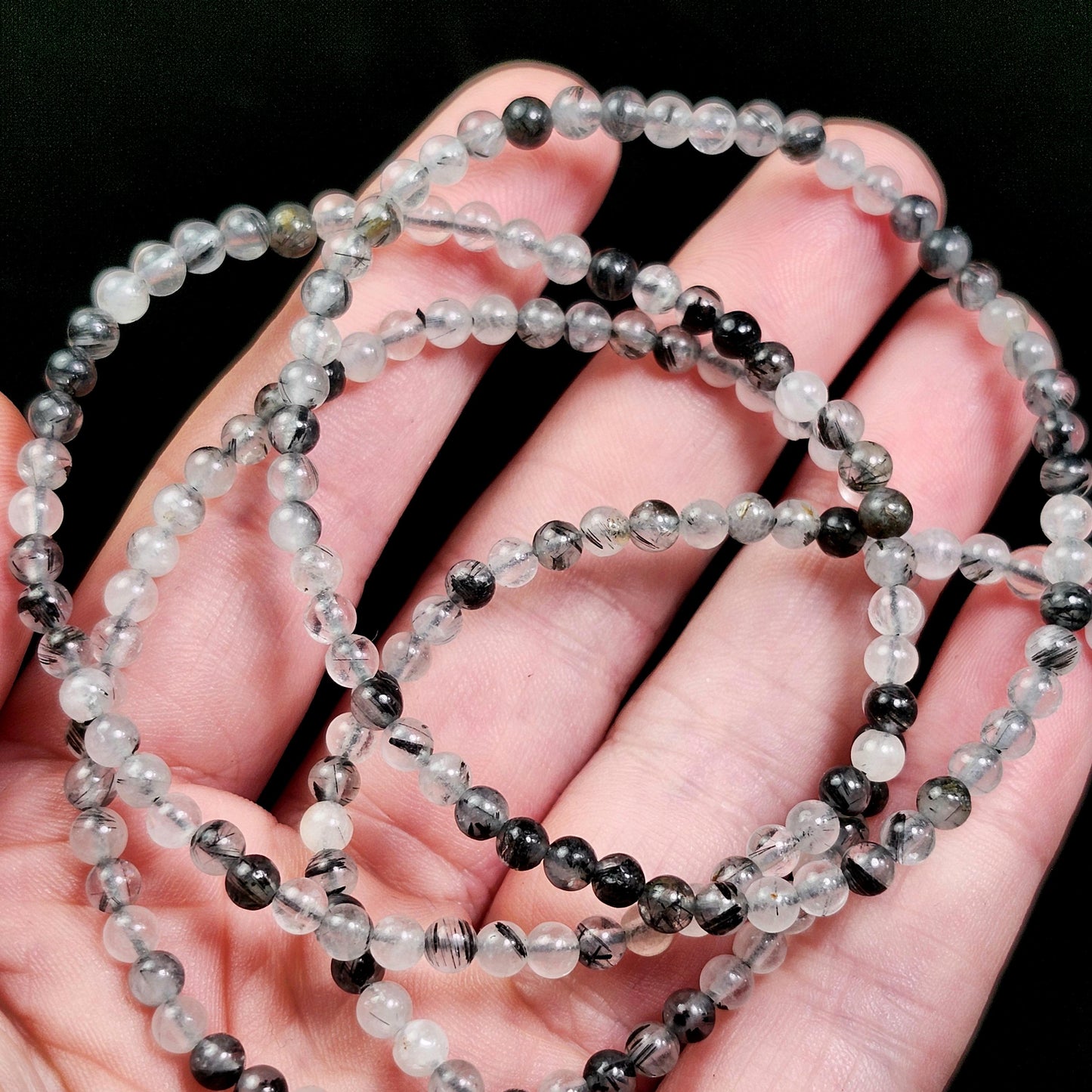 Black Rutilated Quartz Bracelet