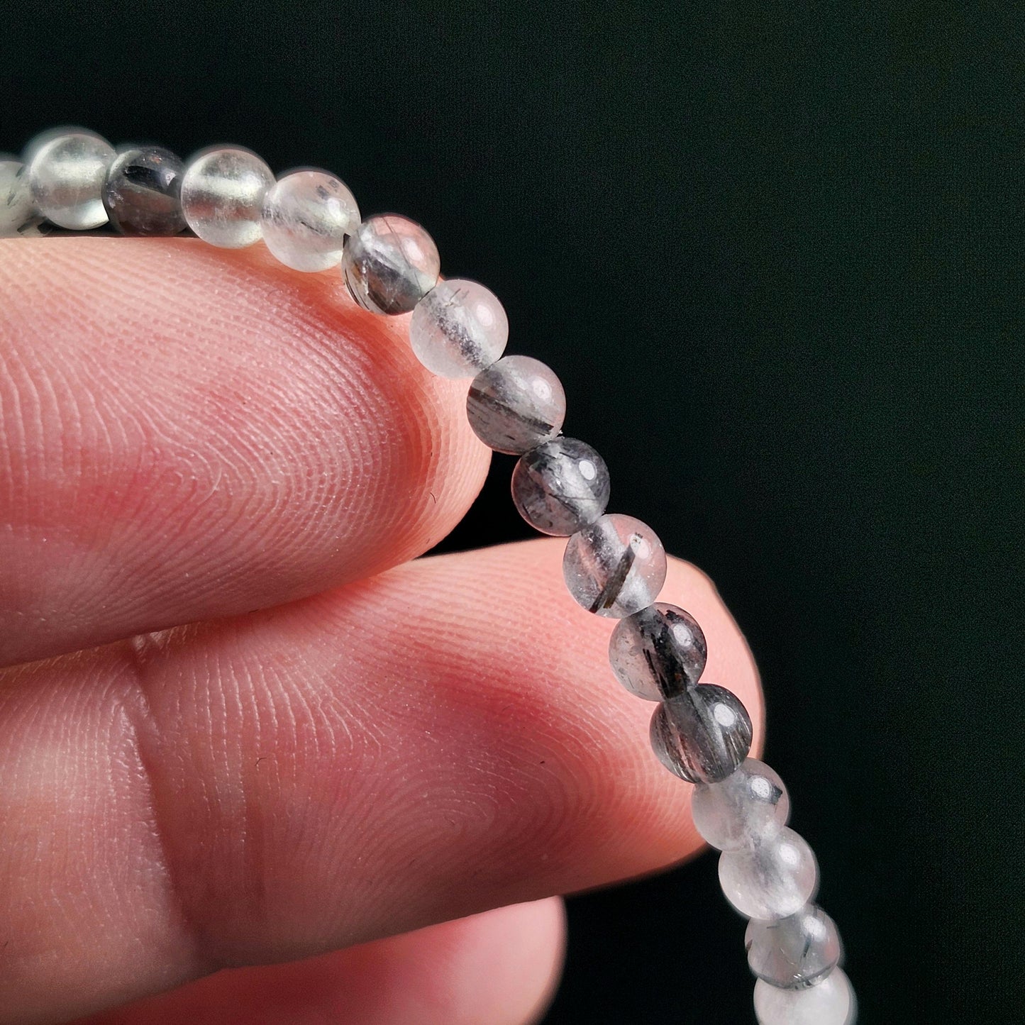 Black Rutilated Quartz Bracelet