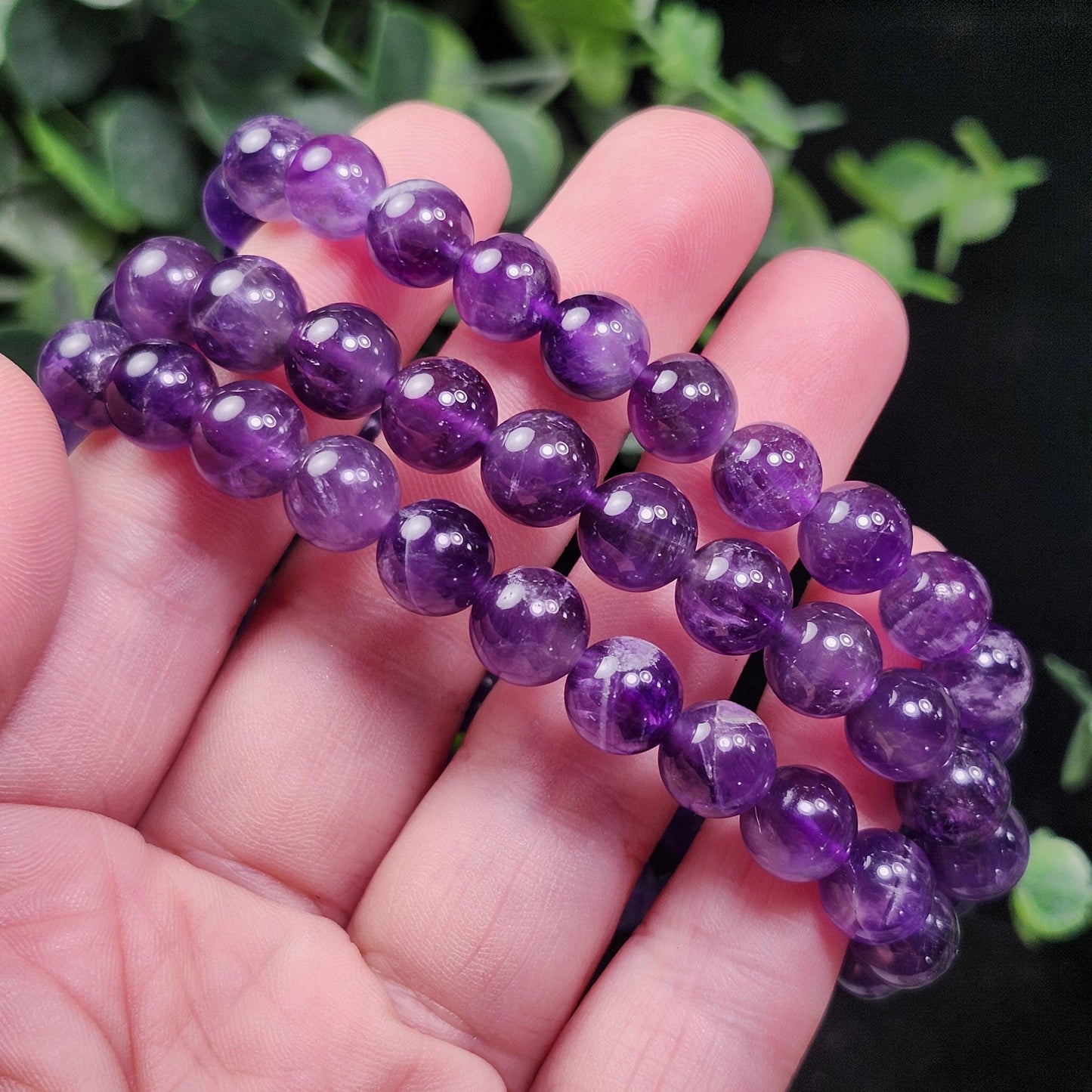Amethyst Beaded Bracelet