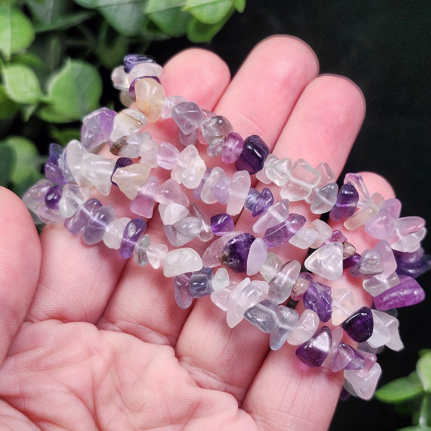 UV Reactive Rainbow Fluorite Bracelet
