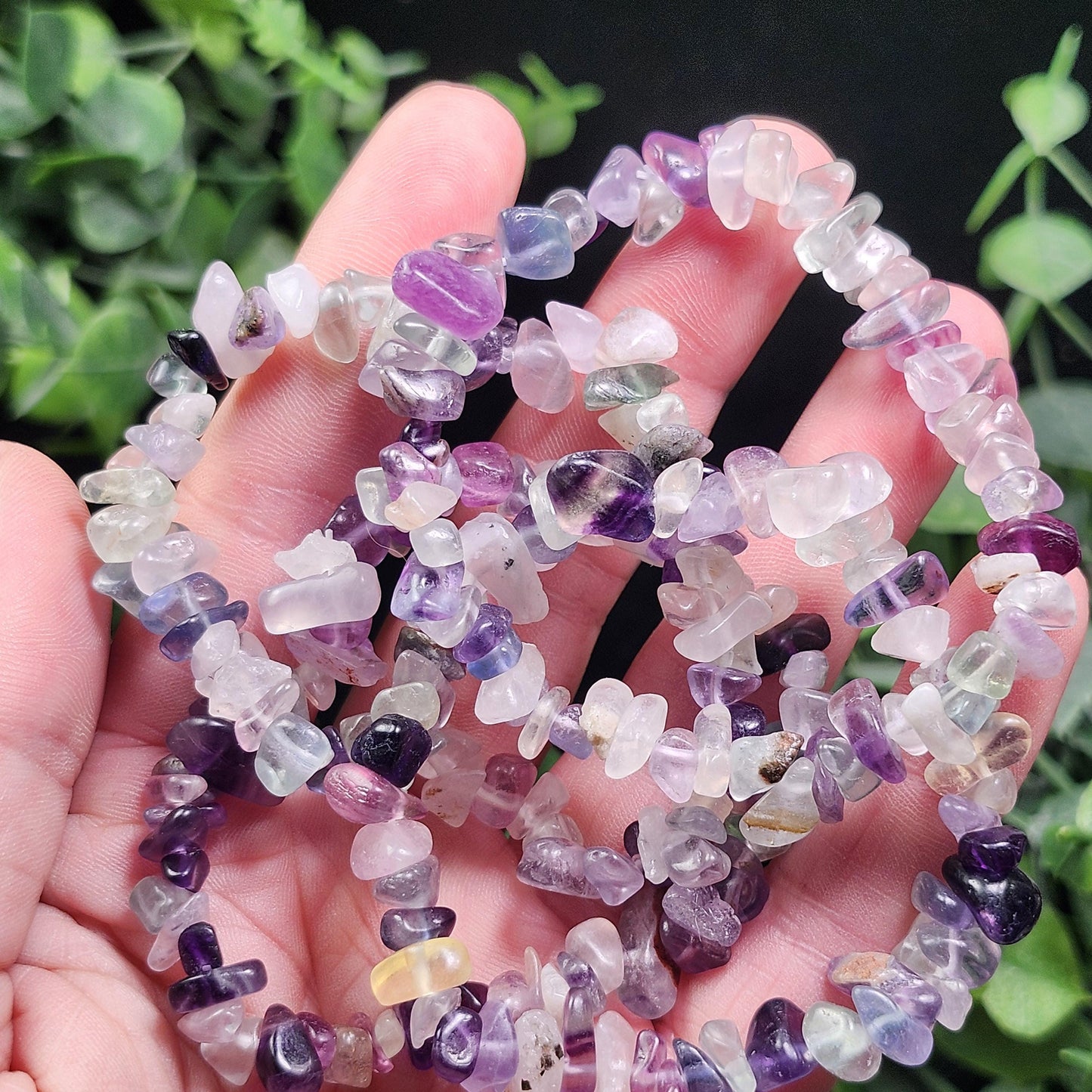 UV Reactive Rainbow Fluorite Bracelet