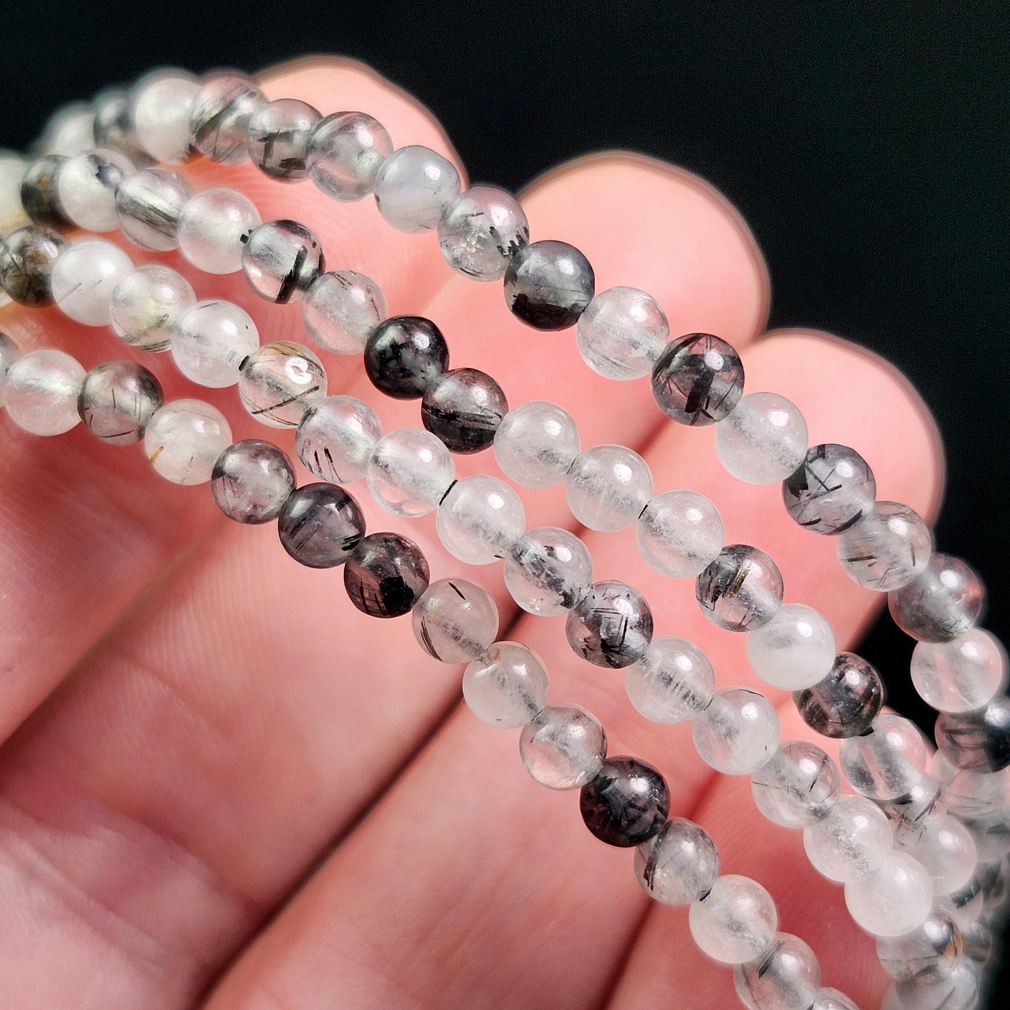 Black Rutilated Quartz Bracelet