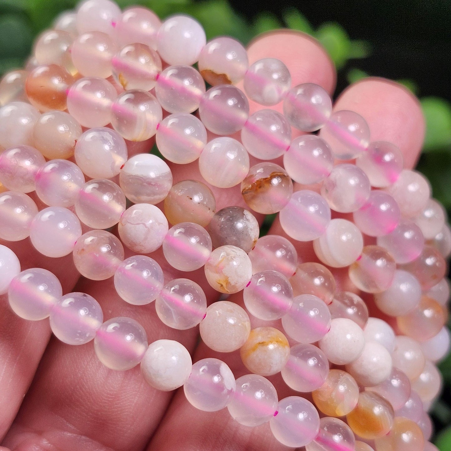 Cherry Blossom Agate Bracelet