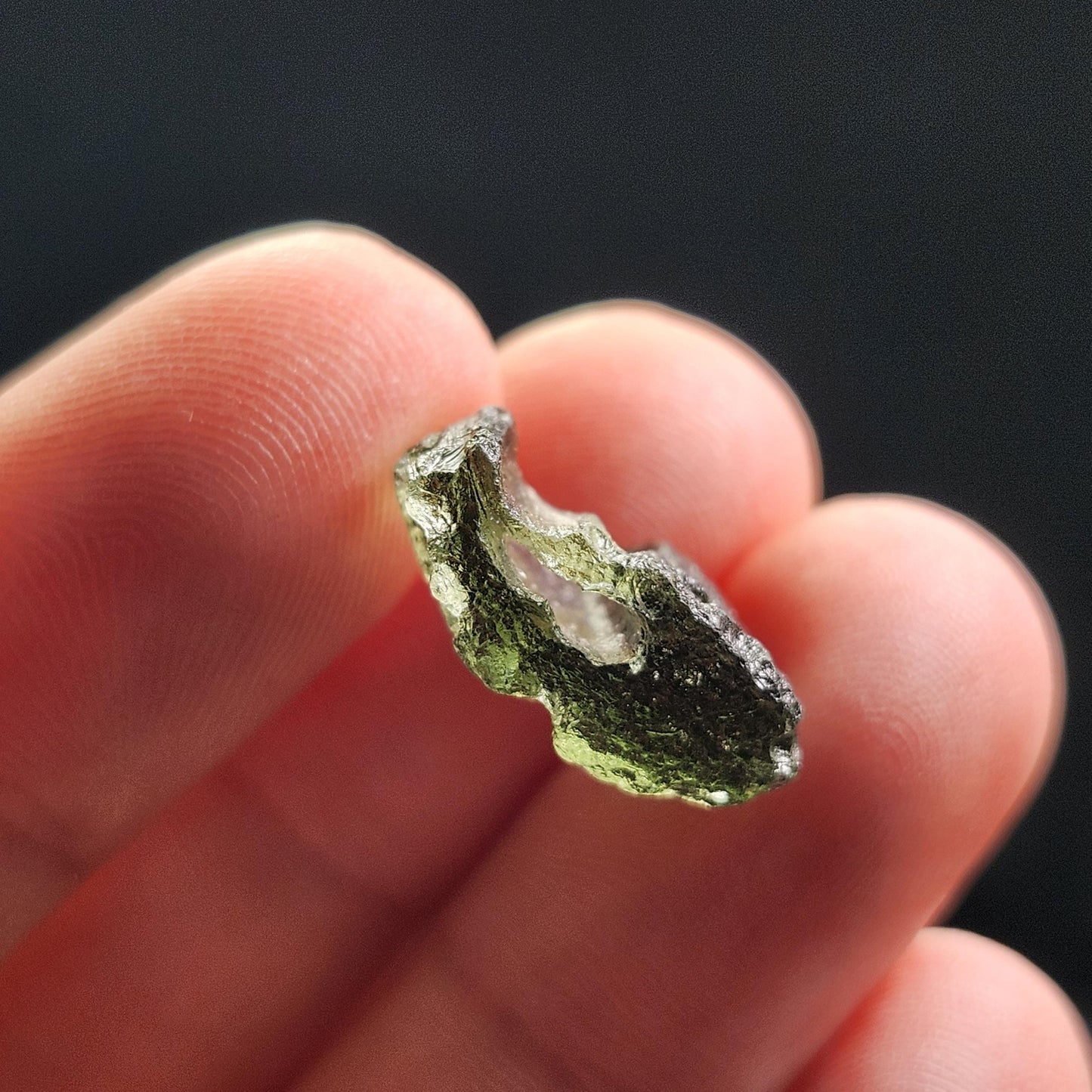 Moldavite with Natural HOLE