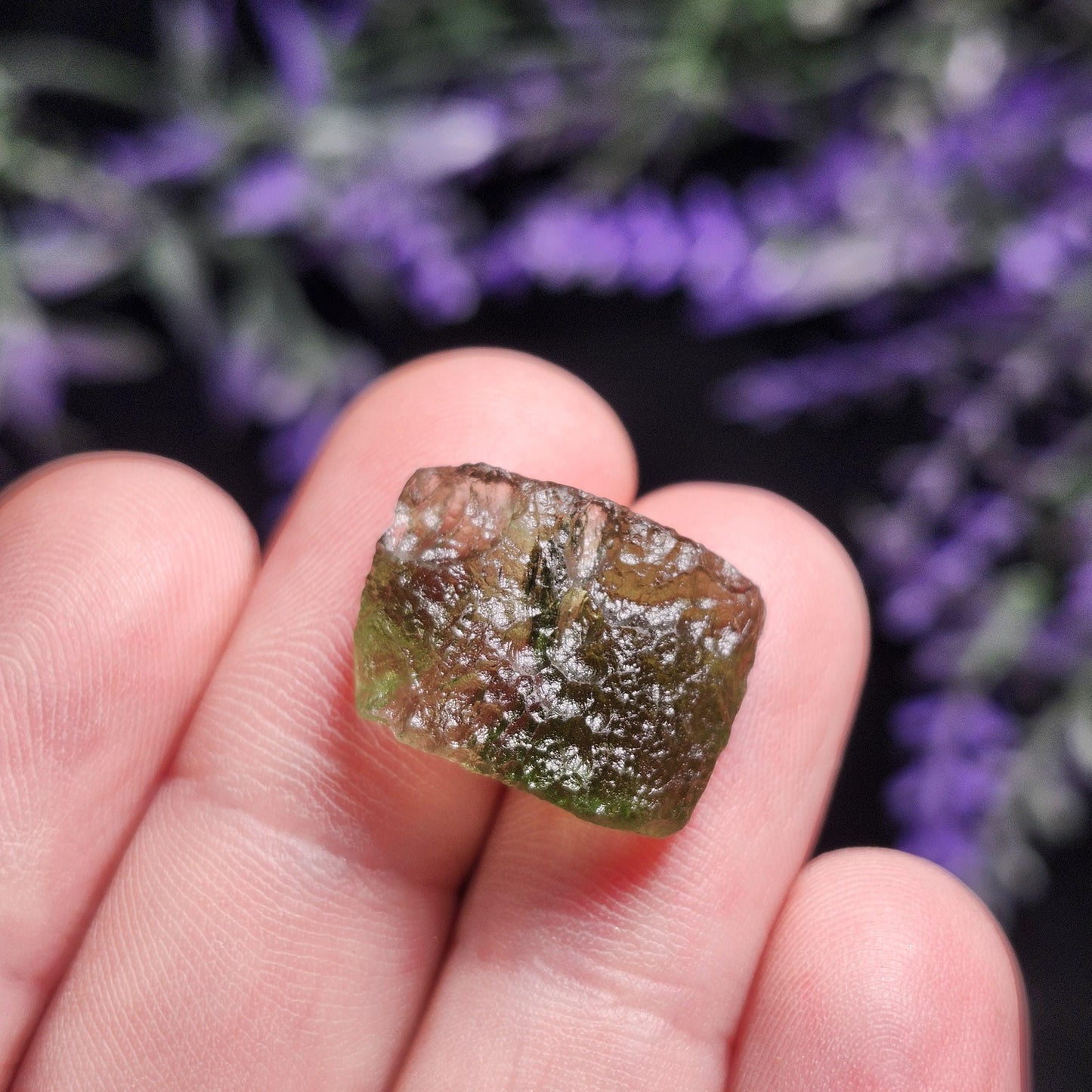 Moldavite with Natural HOLE