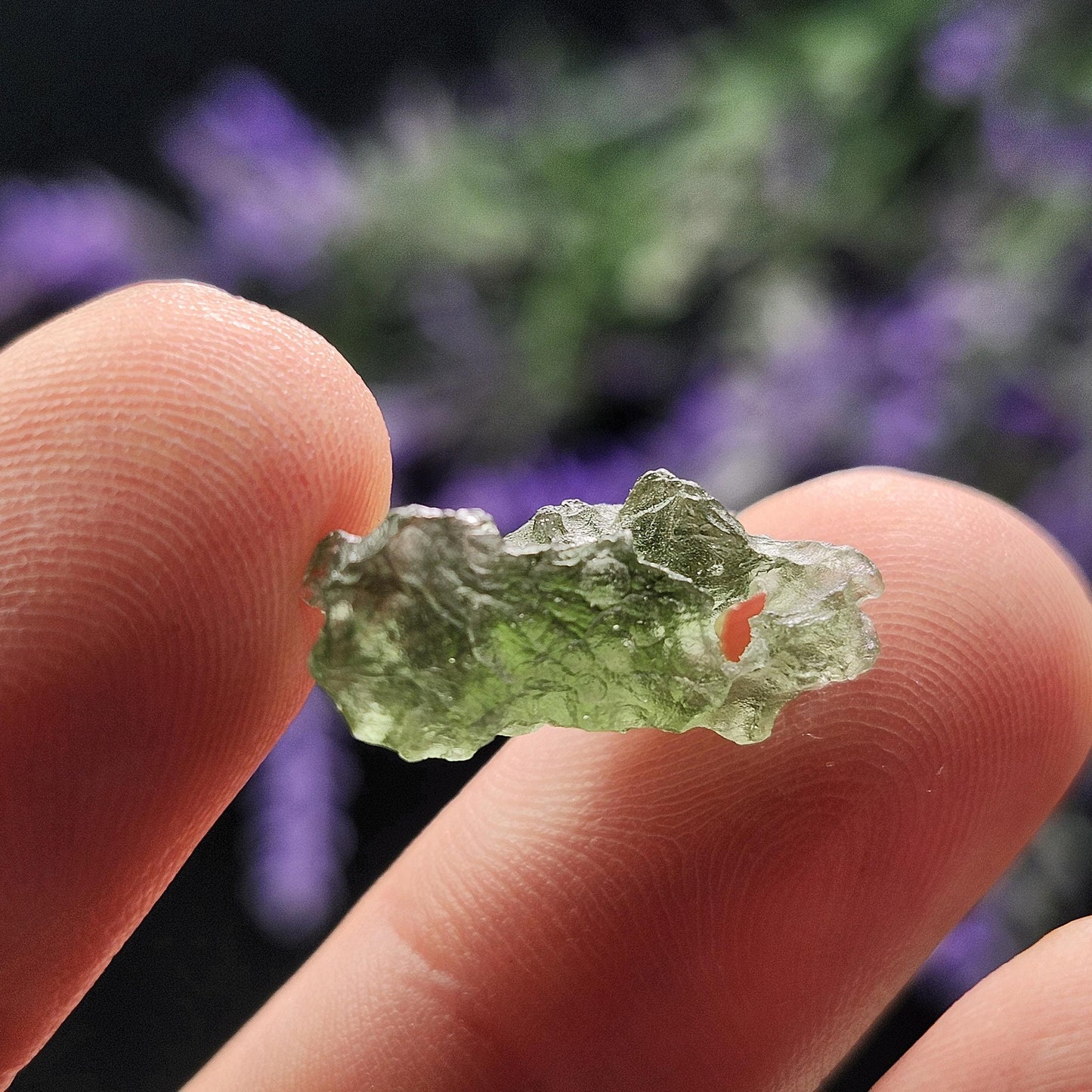 Moldavite with Natural HOLE