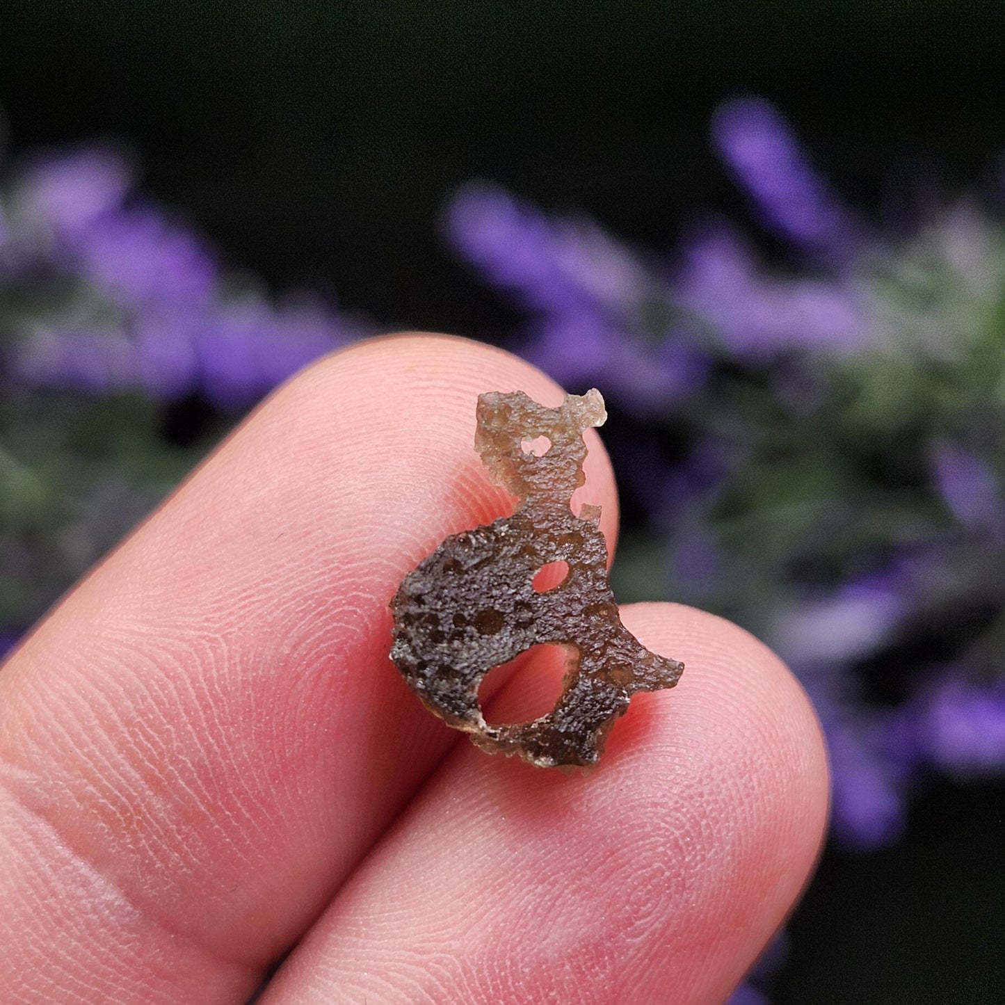 Moldavite with Natural HOLE