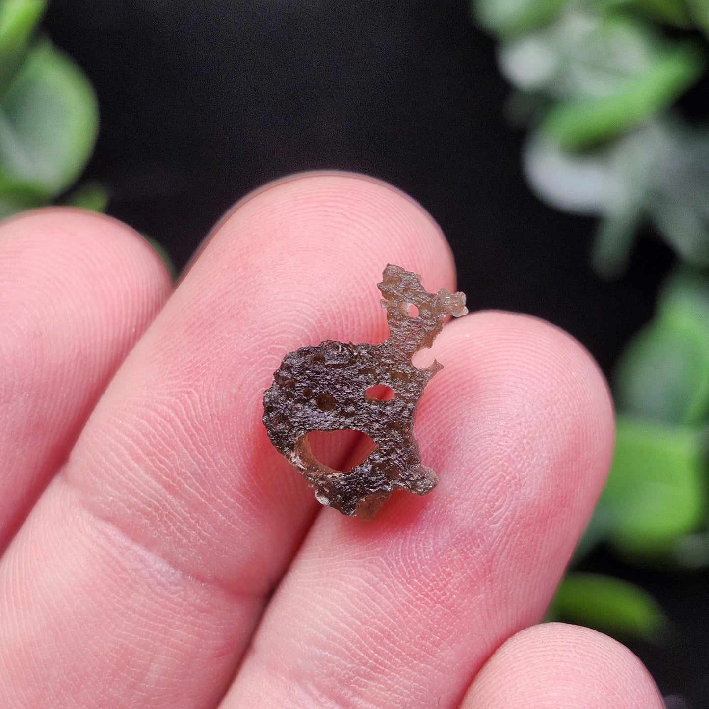 Moldavite with Natural HOLE