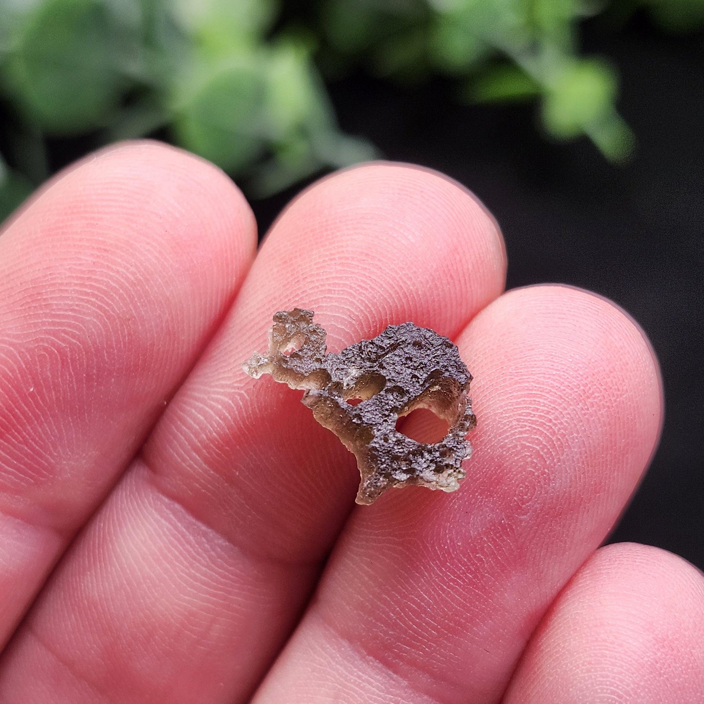 Moldavite with Natural HOLE