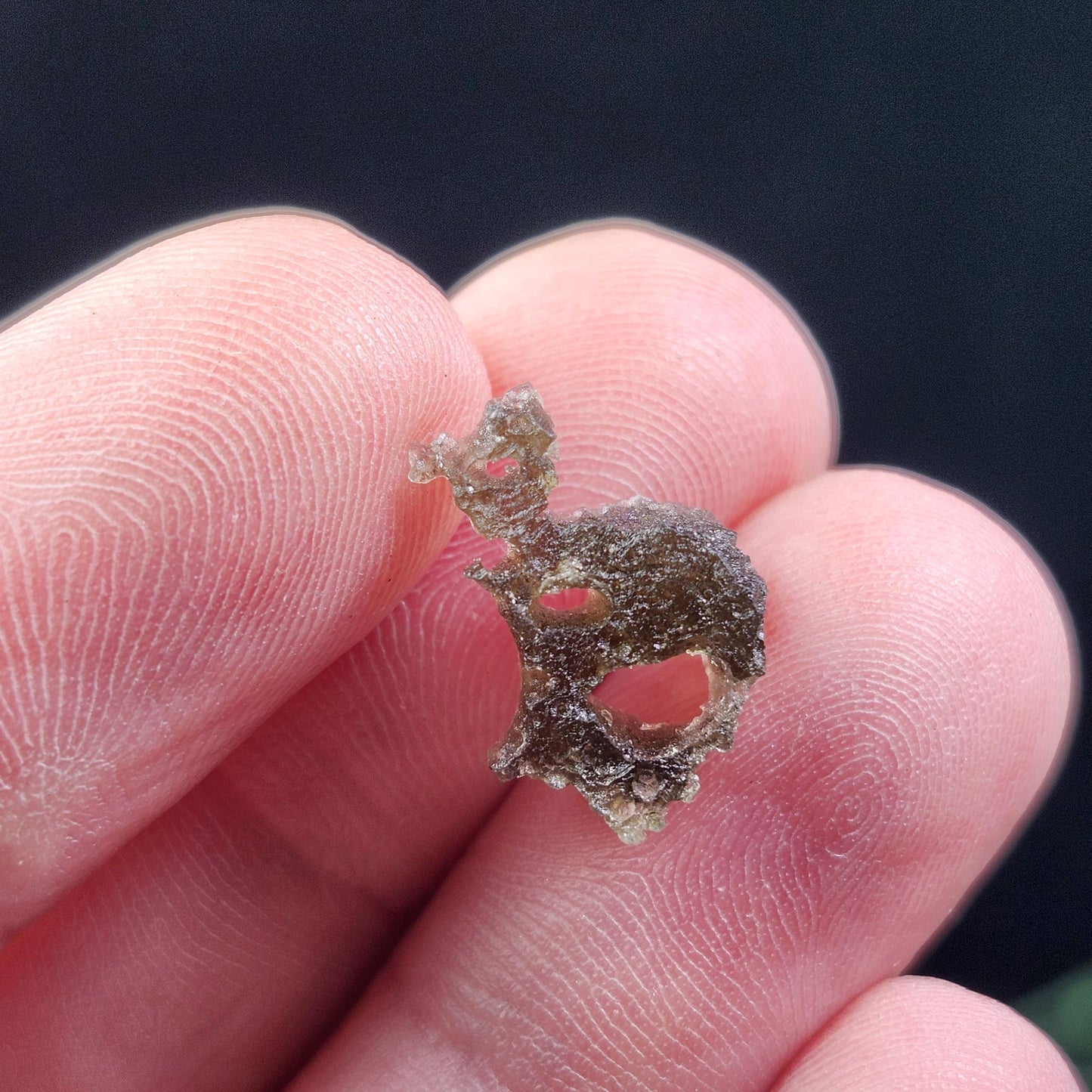 Moldavite with Natural HOLE