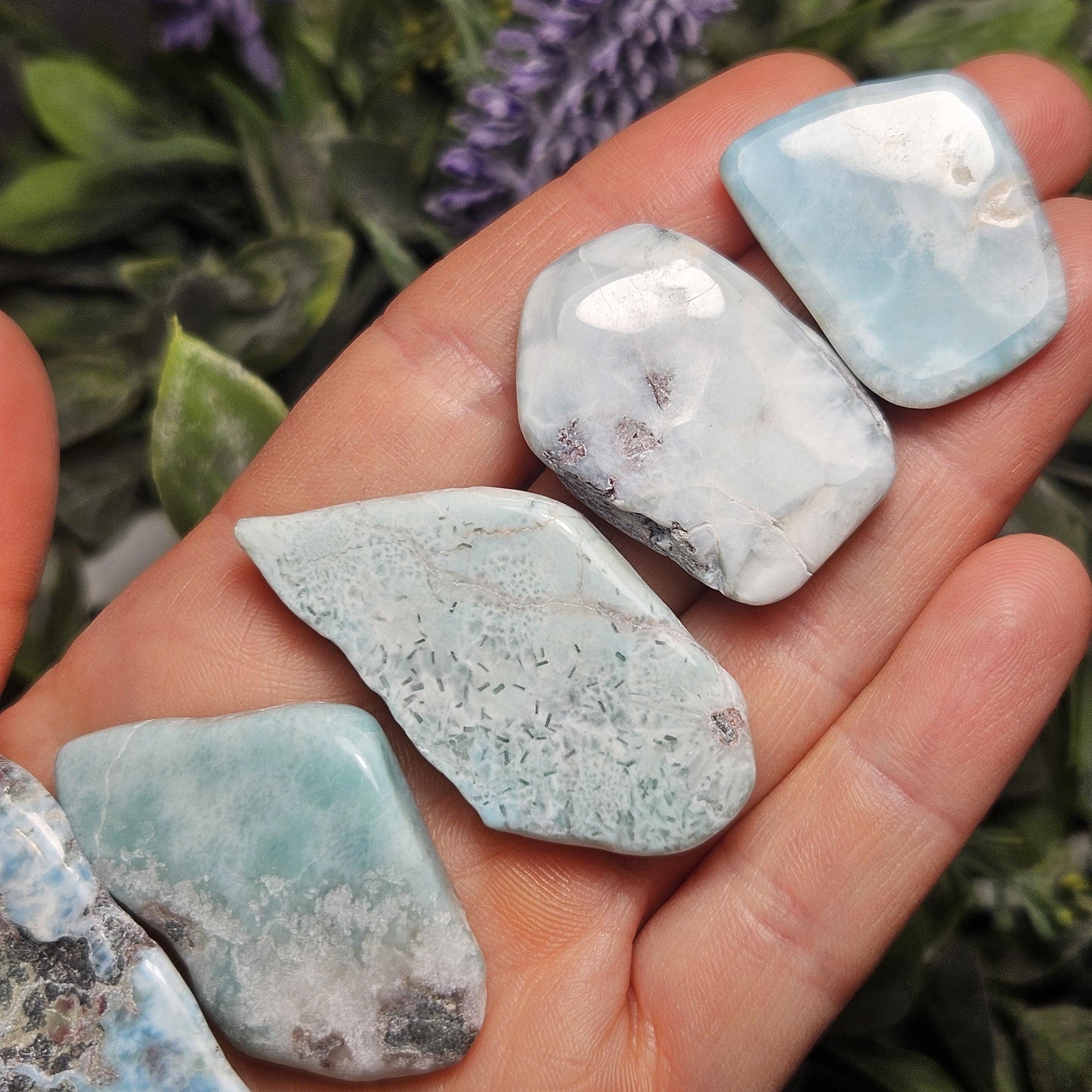 Polished Larimar Slab