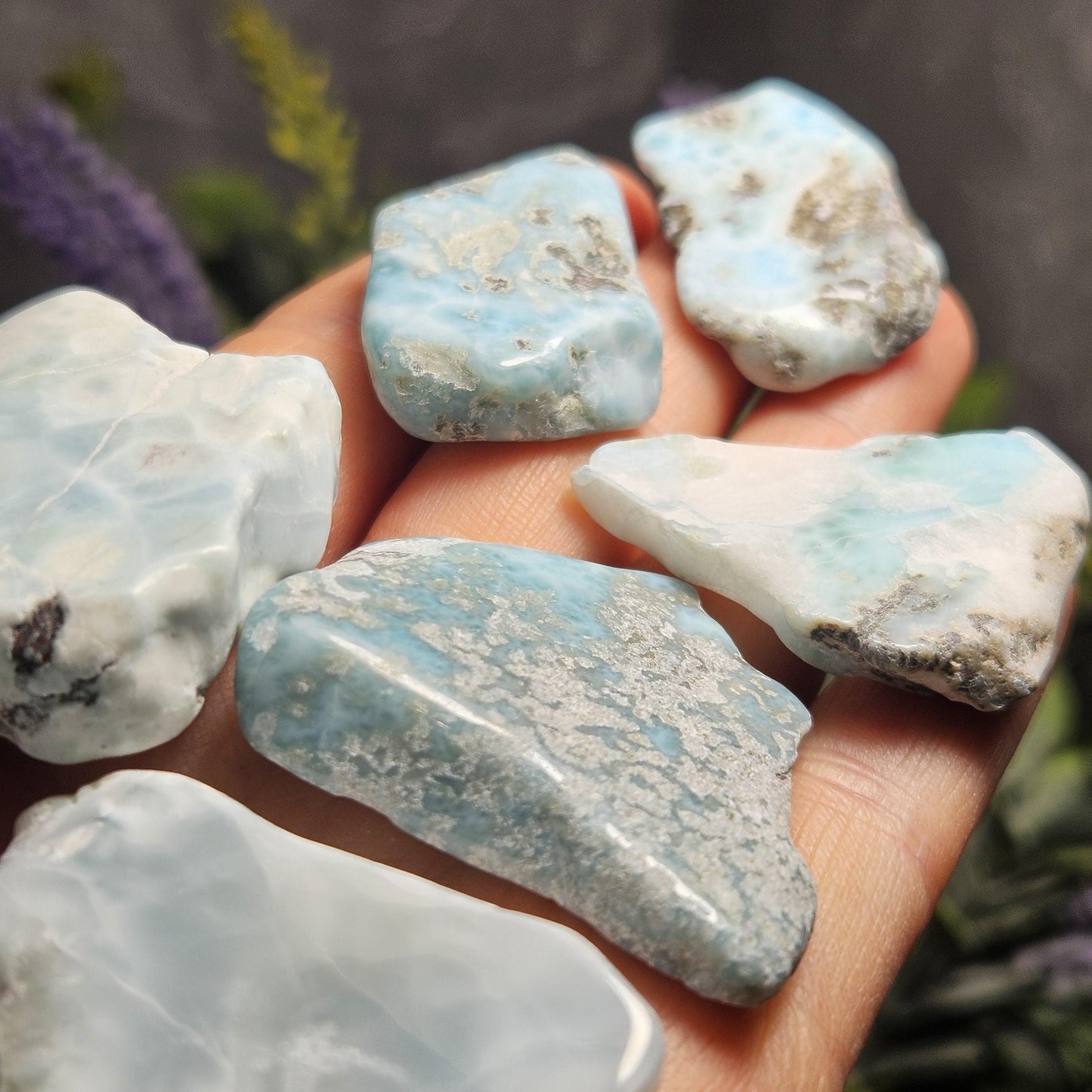 Polished Larimar Slab