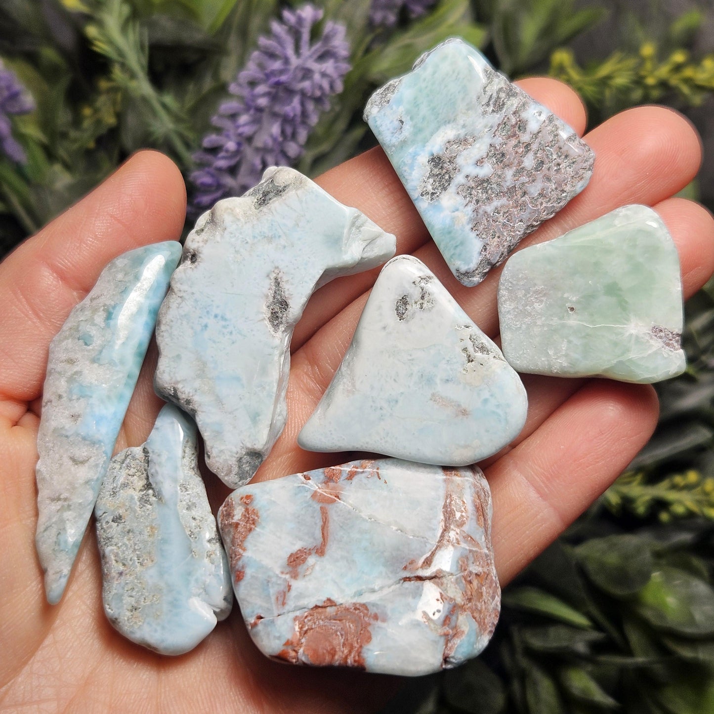 Polished Larimar Slab