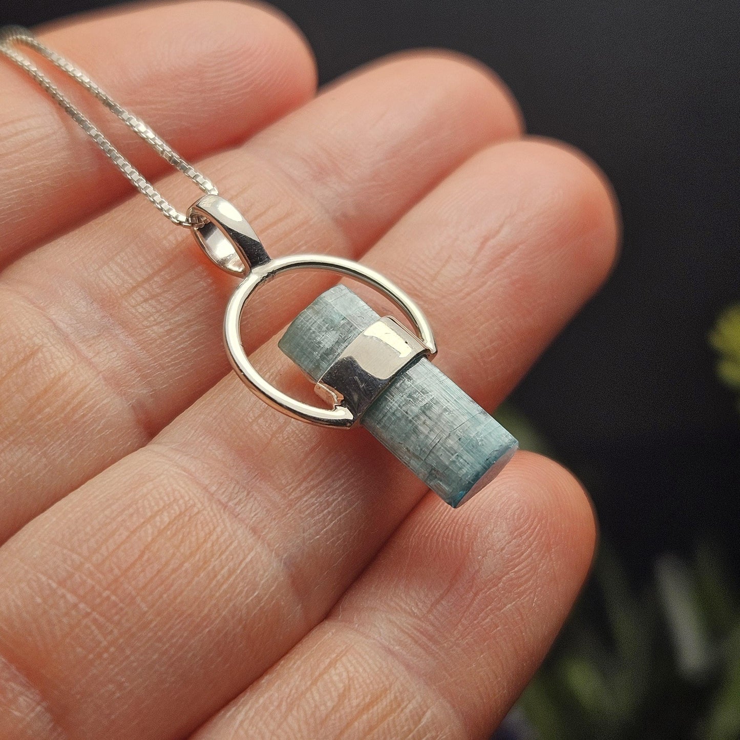 Blue Tourmaline Pendant