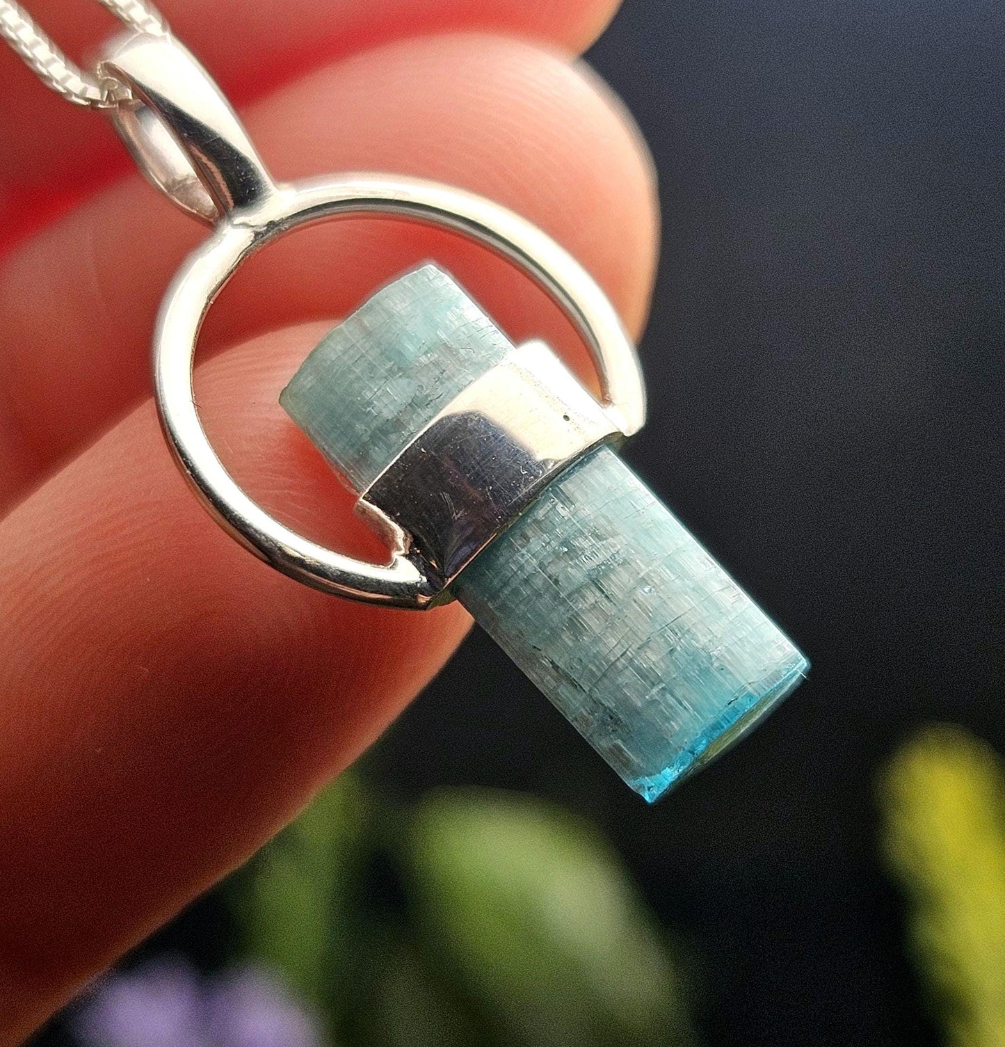Blue Tourmaline Pendant