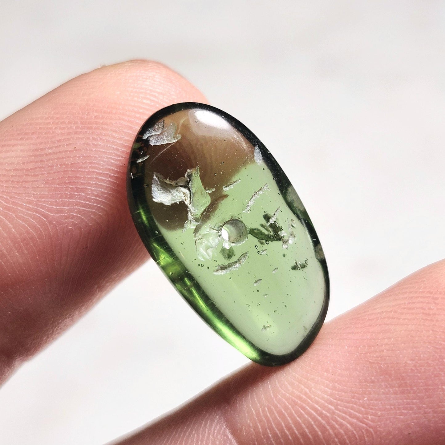 Polished Moldavite Bead