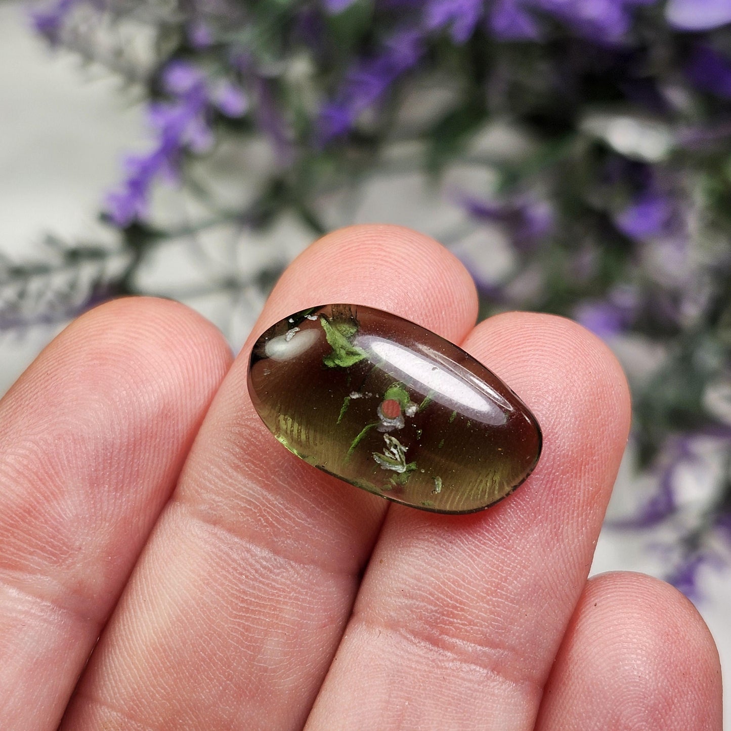 Polished Moldavite Bead
