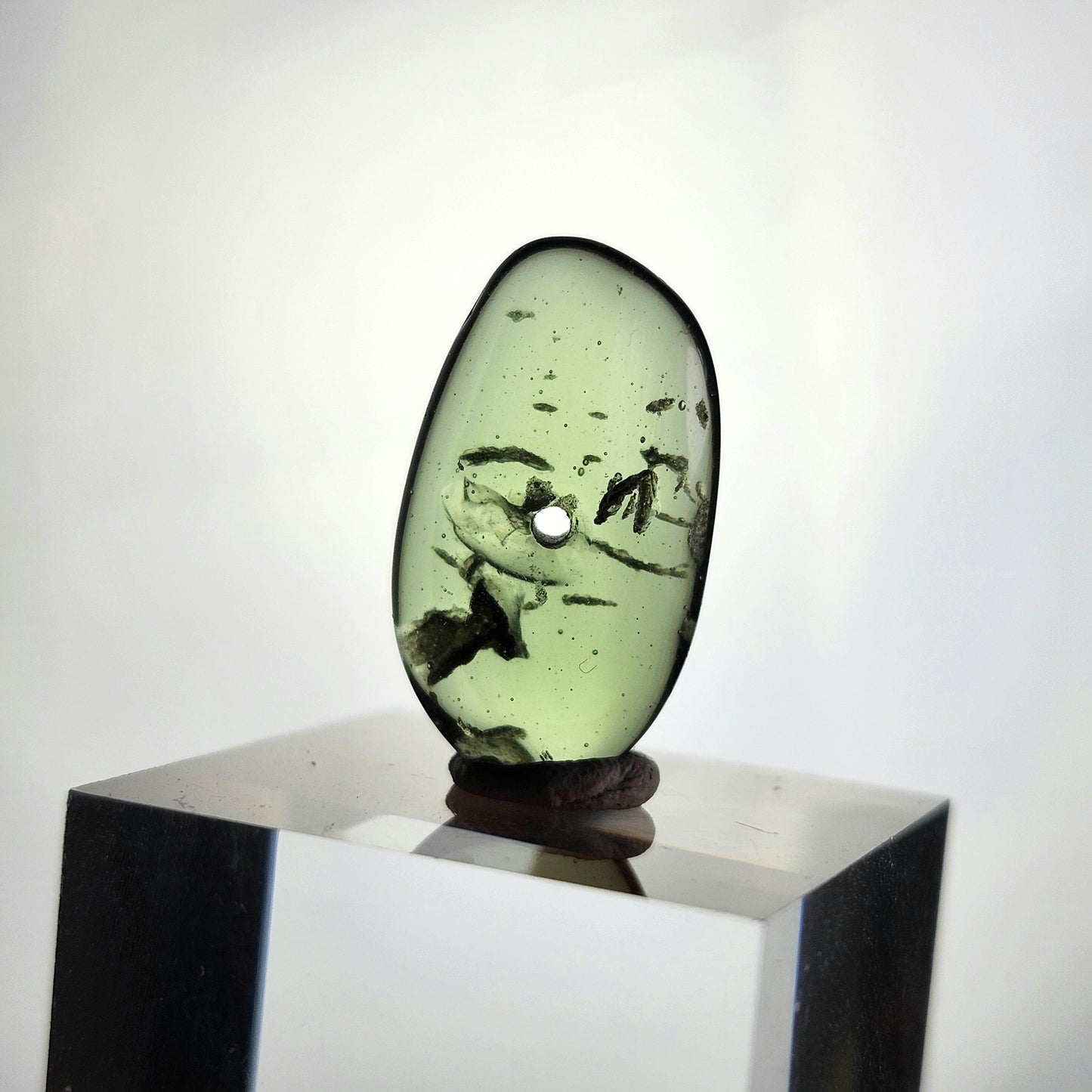 Polished Moldavite Bead
