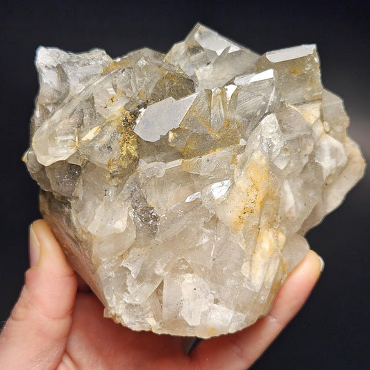 Tabular Black Barite with Marcasite