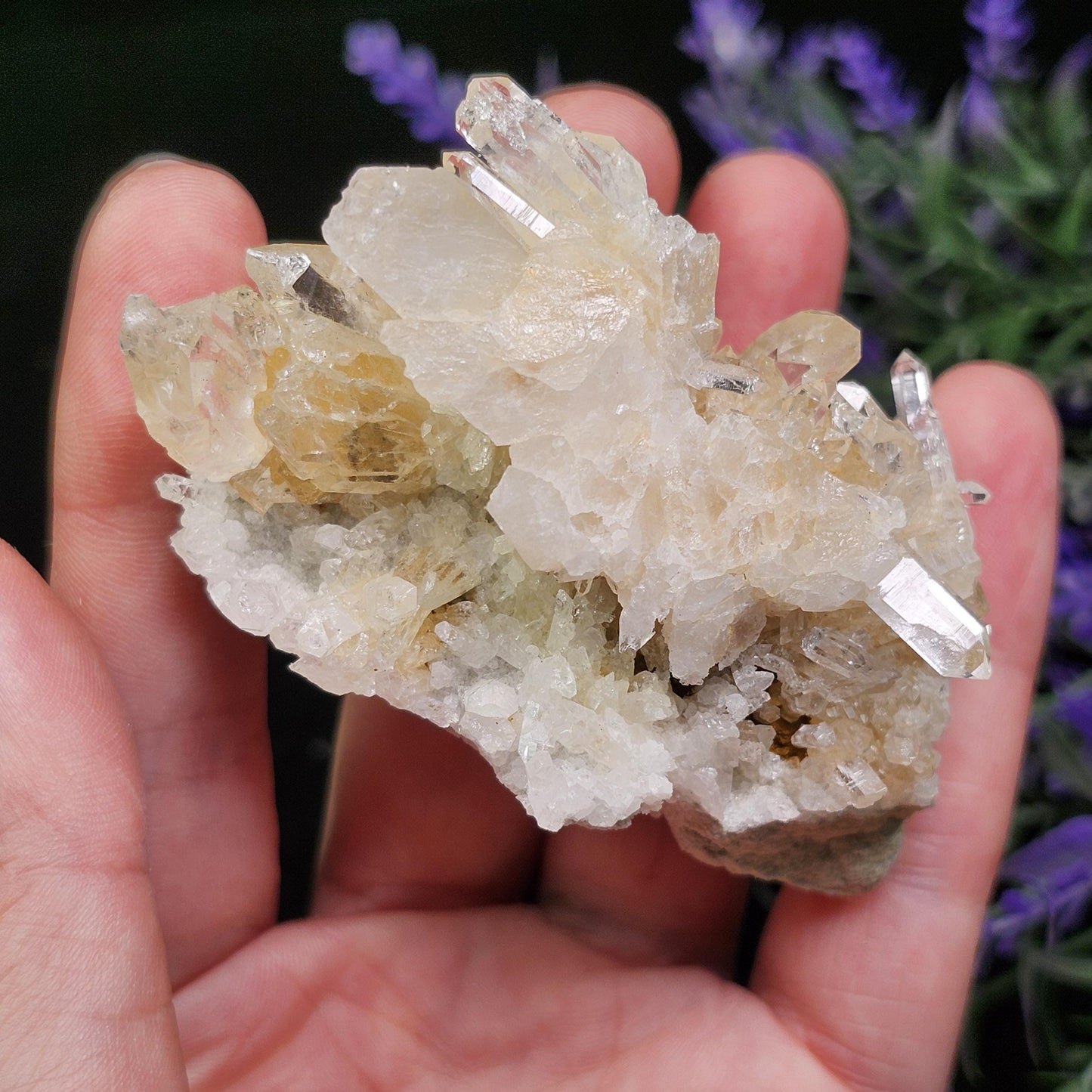 Lemurian Quartz Cluster 99g